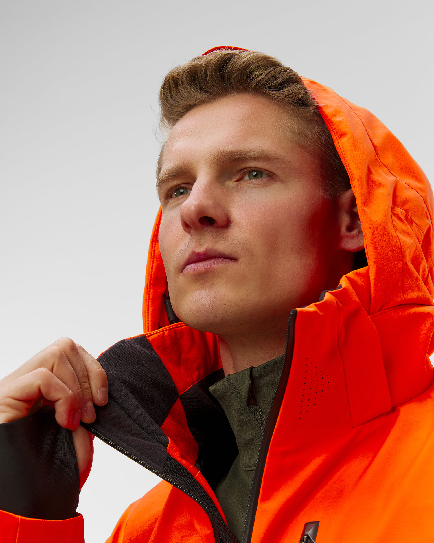 Kurtka narciarska męska Descente Stream pomarańczowa