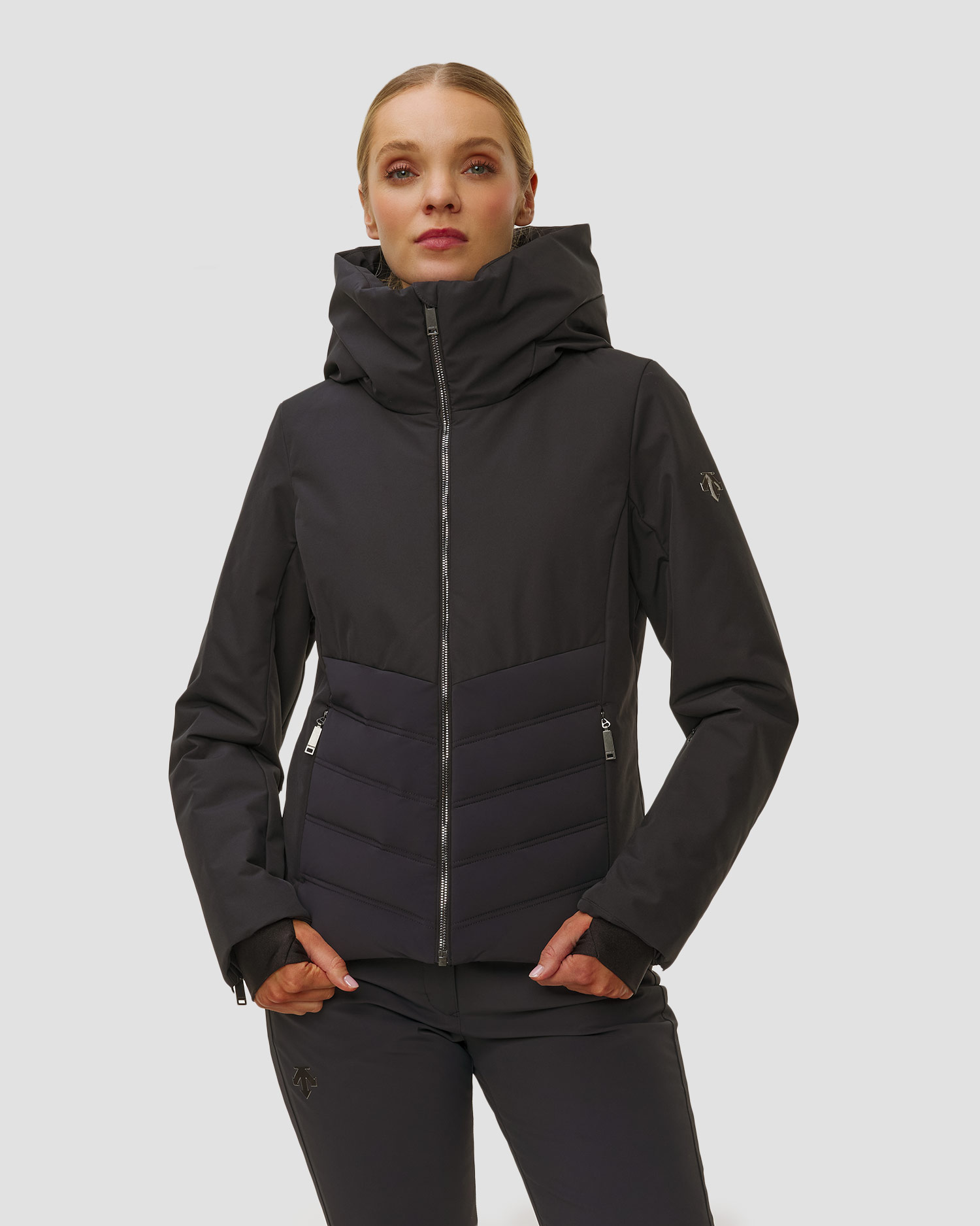 Kurtka narciarska damska Descente Puff Jacket czarna
