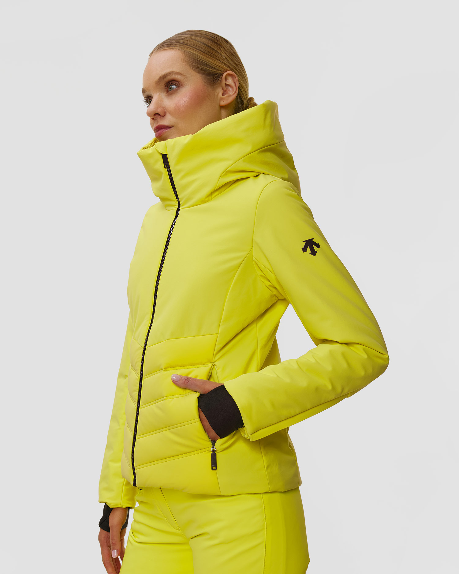 Kurtka narciarska damska Descente Puff Jacket żółta