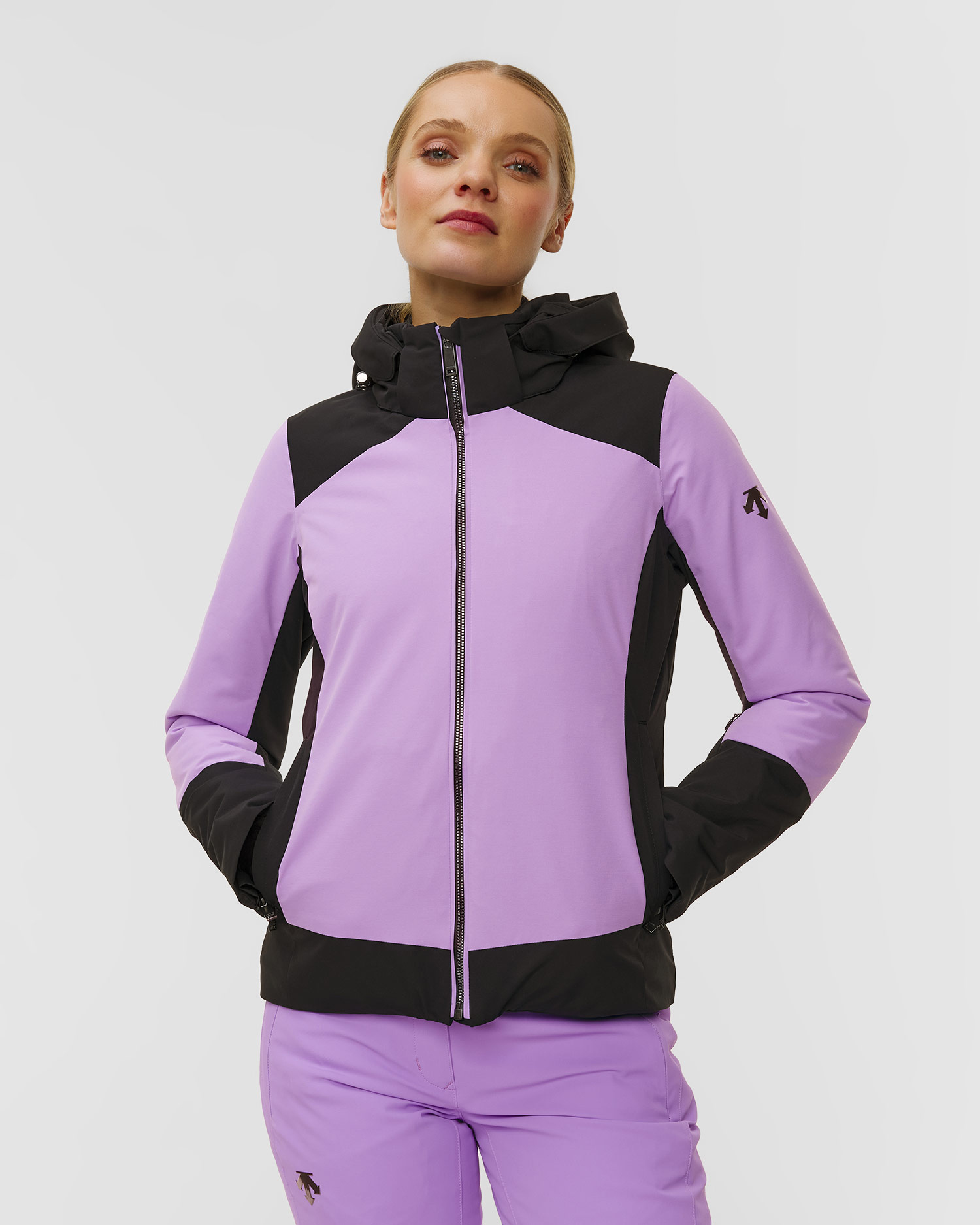 Kurtka narciarska damska Descente Insulated Jacket fioletowo-czarna