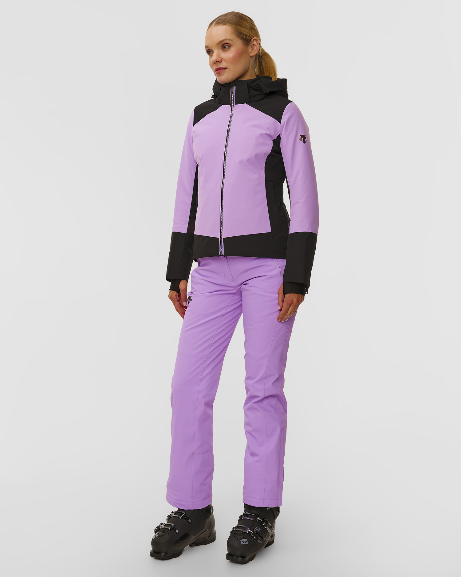 Kurtka narciarska damska Descente Insulated Jacket fioletowo-czarna
