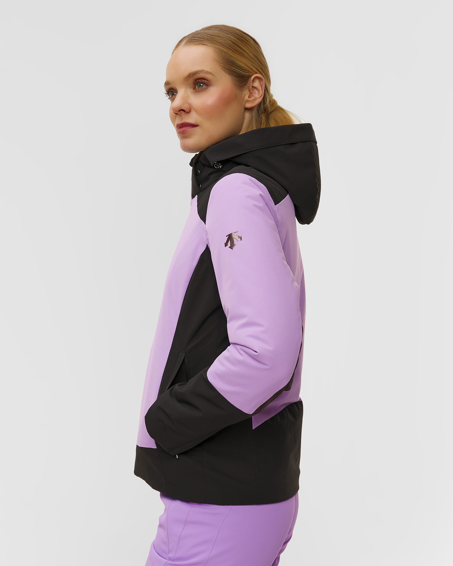 Kurtka narciarska damska Descente Insulated Jacket fioletowo-czarna