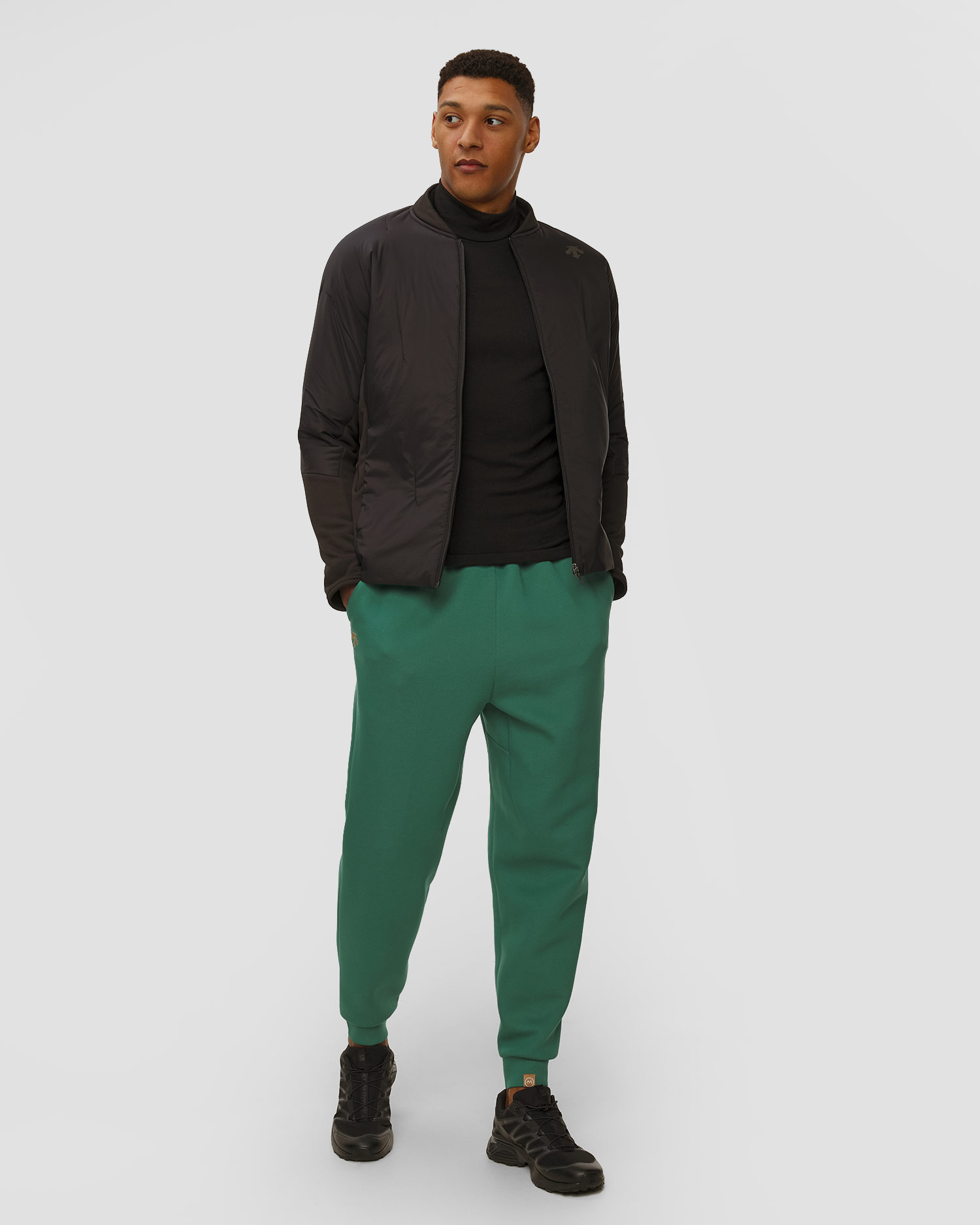 Bluza techniczna męska Descente Stretch Light Puff Midlayer czarna