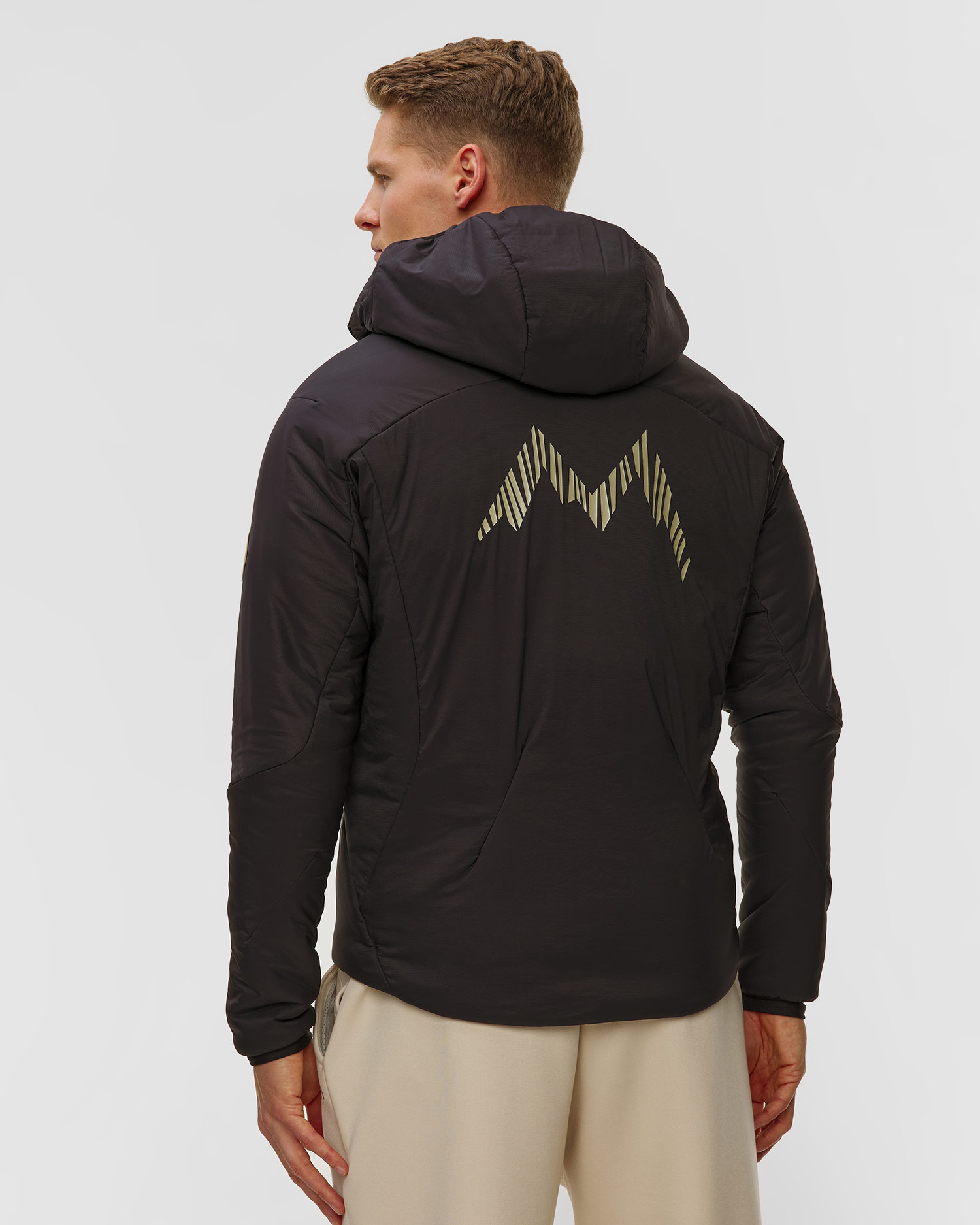 Pánska midlayer bunda Descente Light Insulation Hoodie čierna