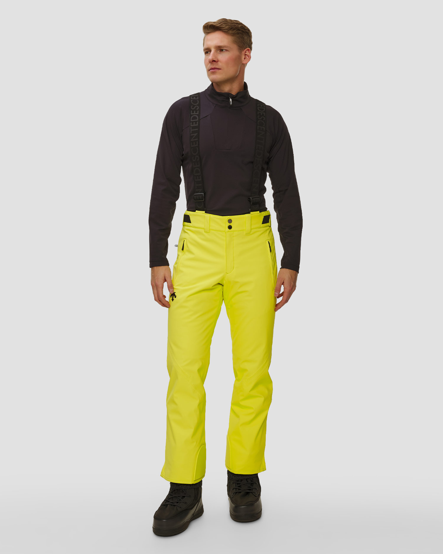 Pantaloni da sci da uomo Descente Swiss Pants, Colore/Disegno: Żółty