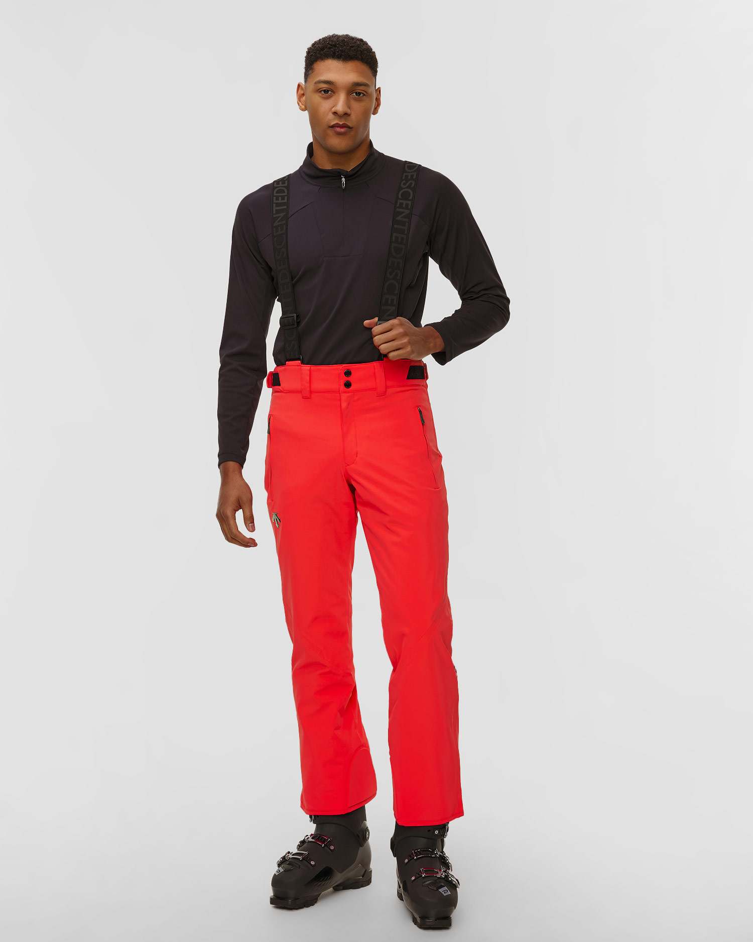 Pantaloni da sci da uomo Descente Swiss Pants, Colore/Disegno: Czerwony