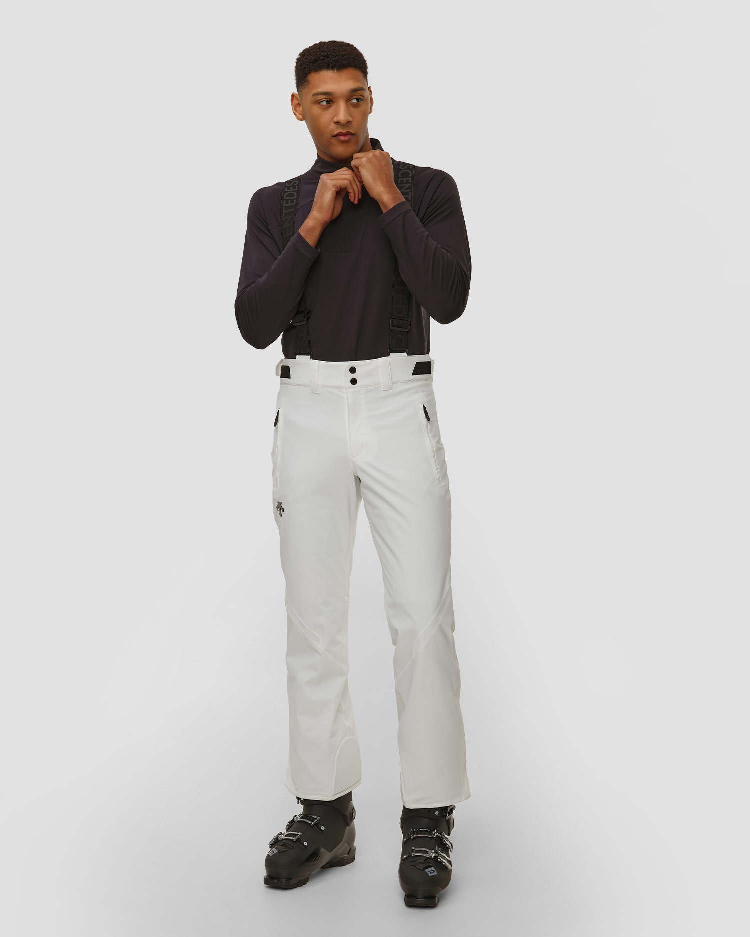 Pantaloni da sci da uomo Descente Swiss Pants, Colore/Disegno: Biały