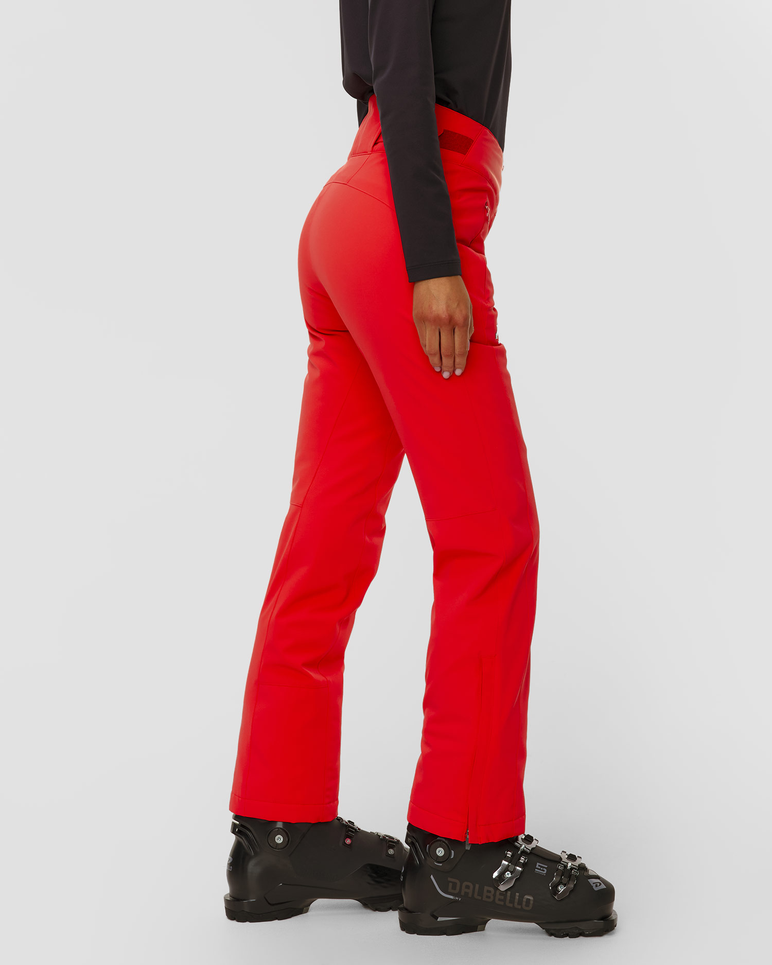 Spodnie narciarskie z wysokim stanem damskie Descente Insulated Pants czerwone