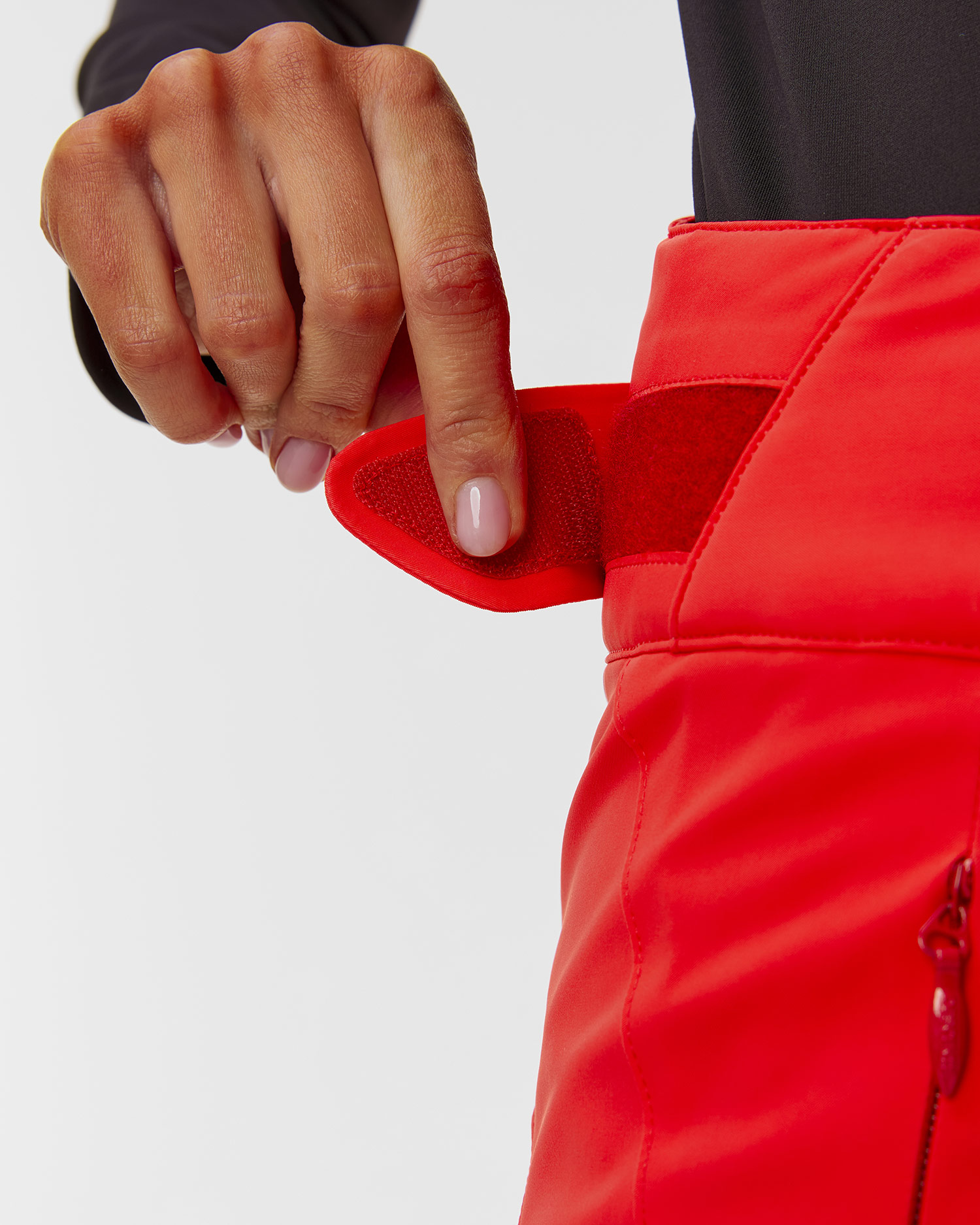 Spodnie narciarskie z wysokim stanem damskie Descente Insulated Pants czerwone