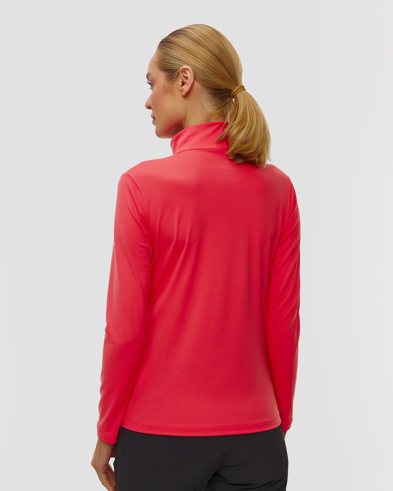 Descente Chest Logo T-Neck Ski-Rollkragenpullover für Damen in Pink