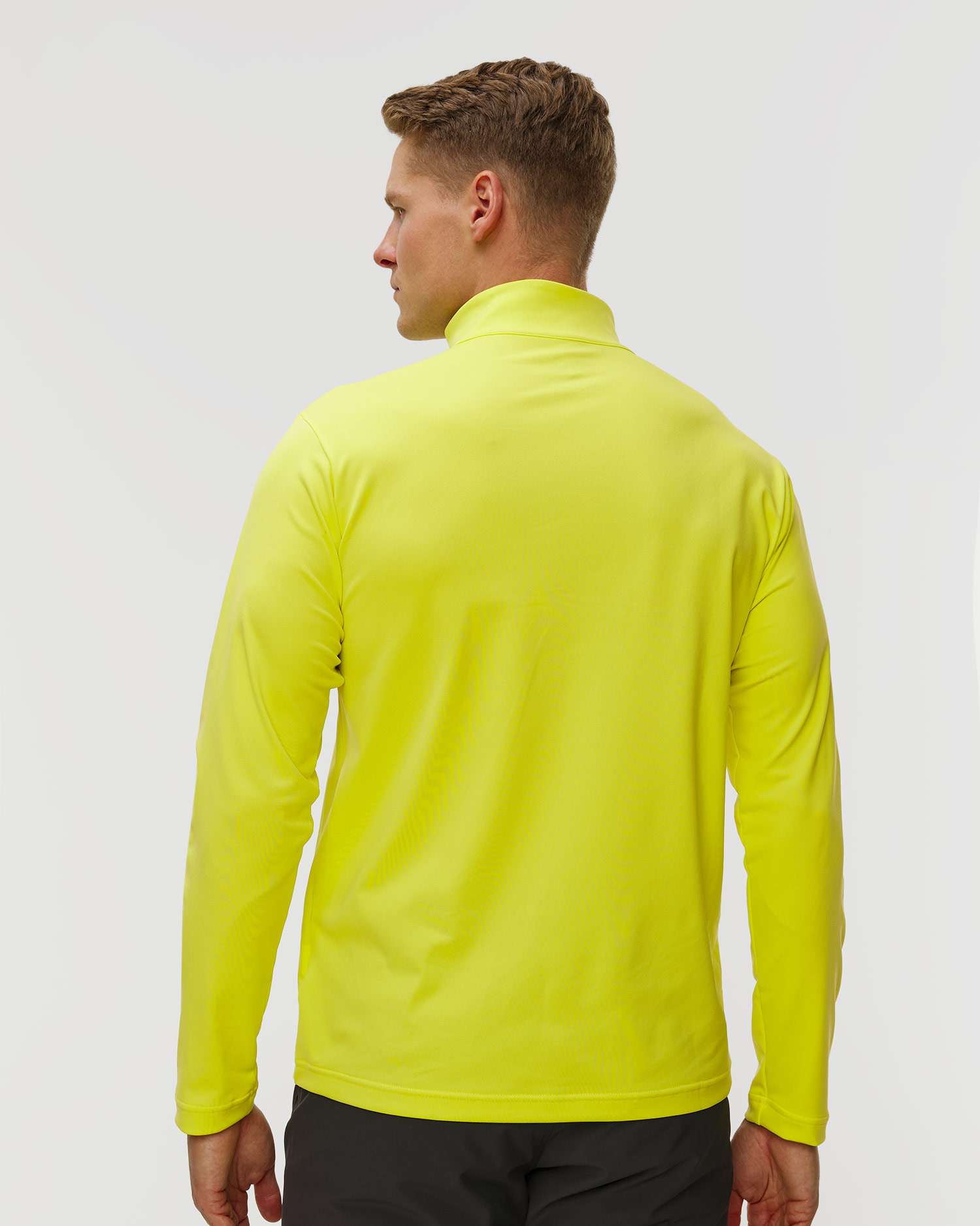 Golf narciarski męski Descente Chest Logo T-Neck żółty