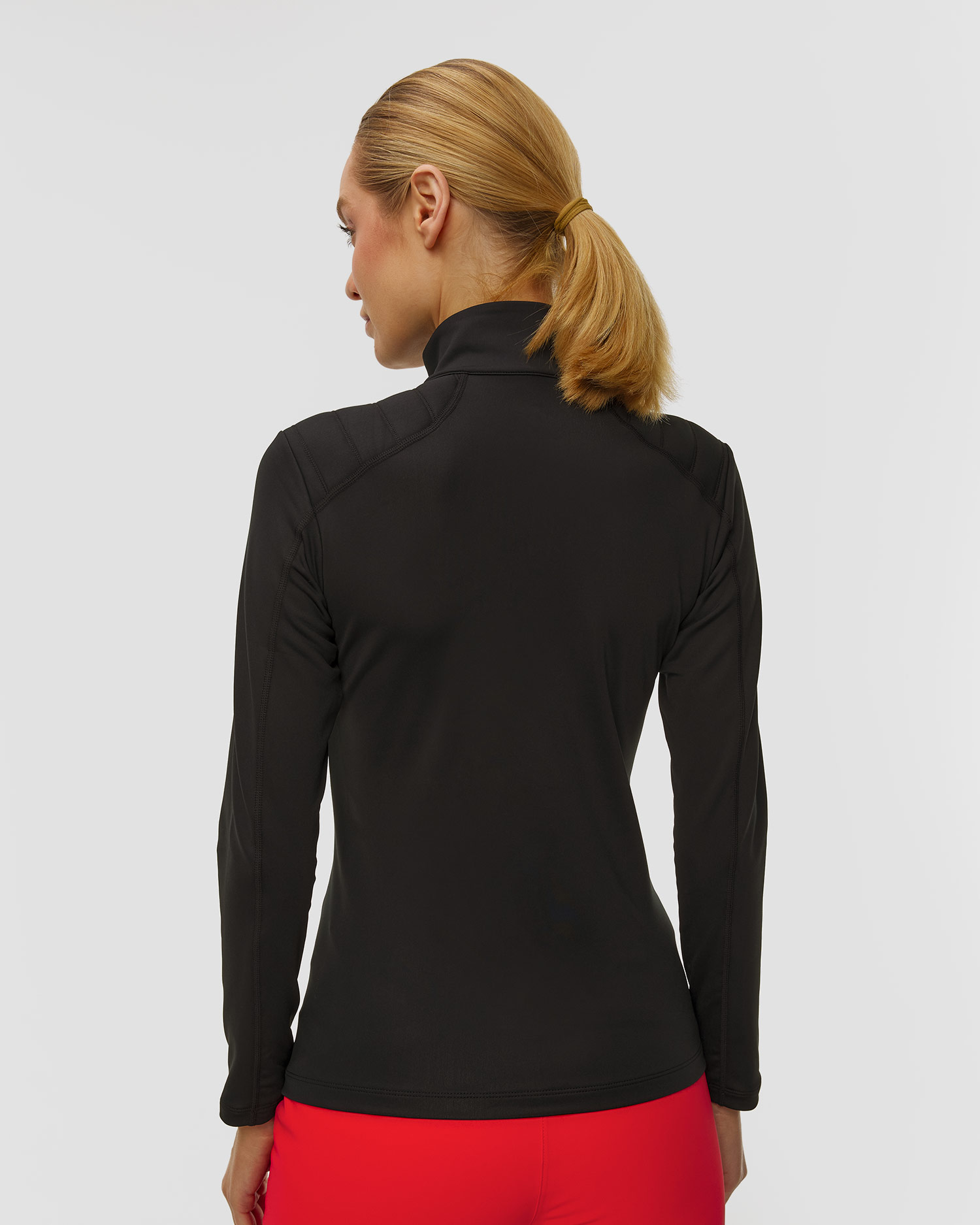 Descente Womens T-Neck Ski-Rollkragenpullover für Damen in Schwarz