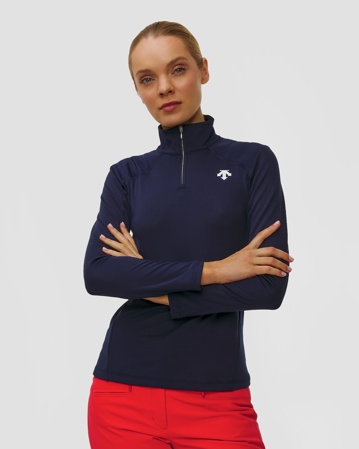 Women's ski turtleneck Descente Womens T-Neck navy blue