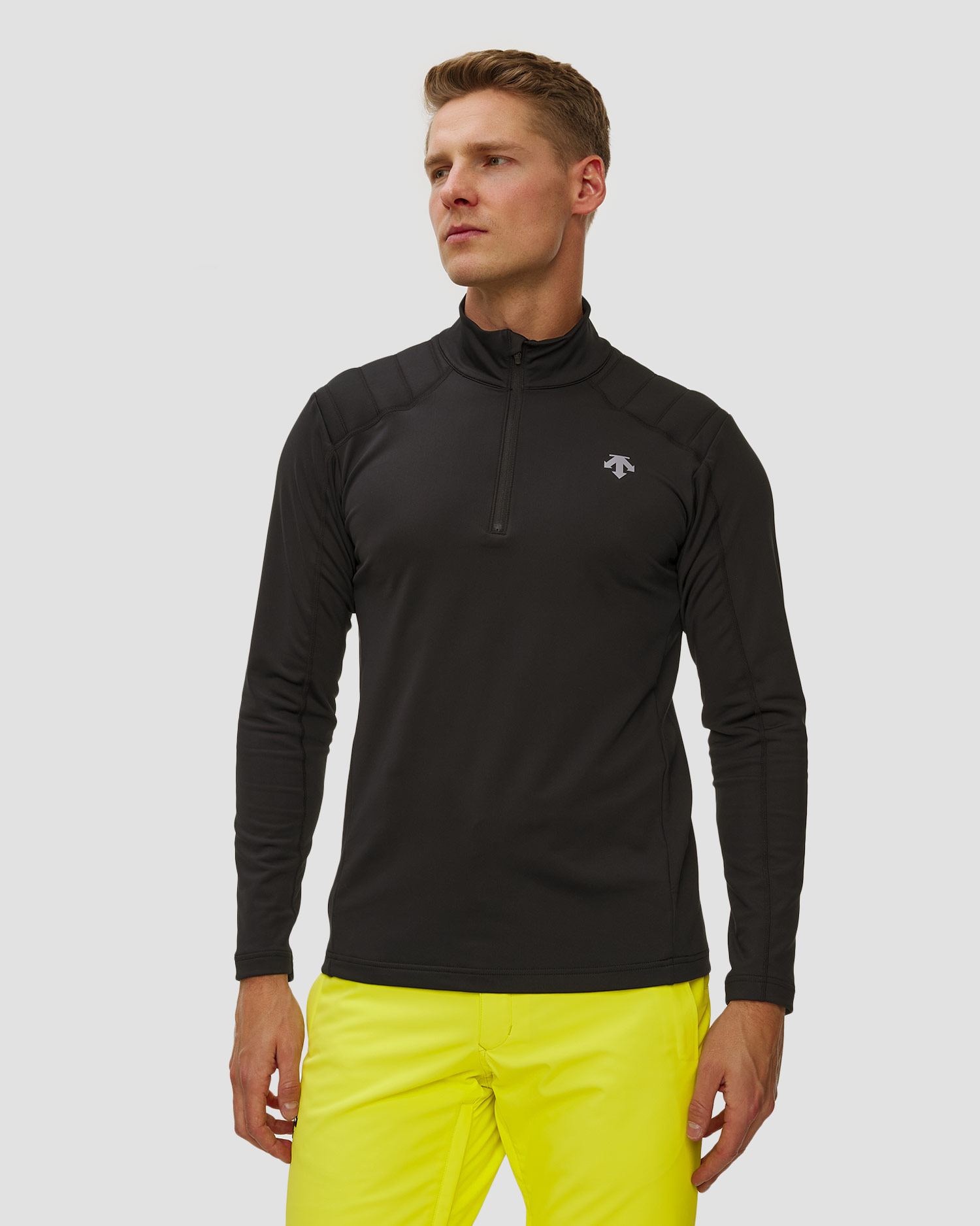 Golf narciarski męski Descente Mens T-Neck czarny