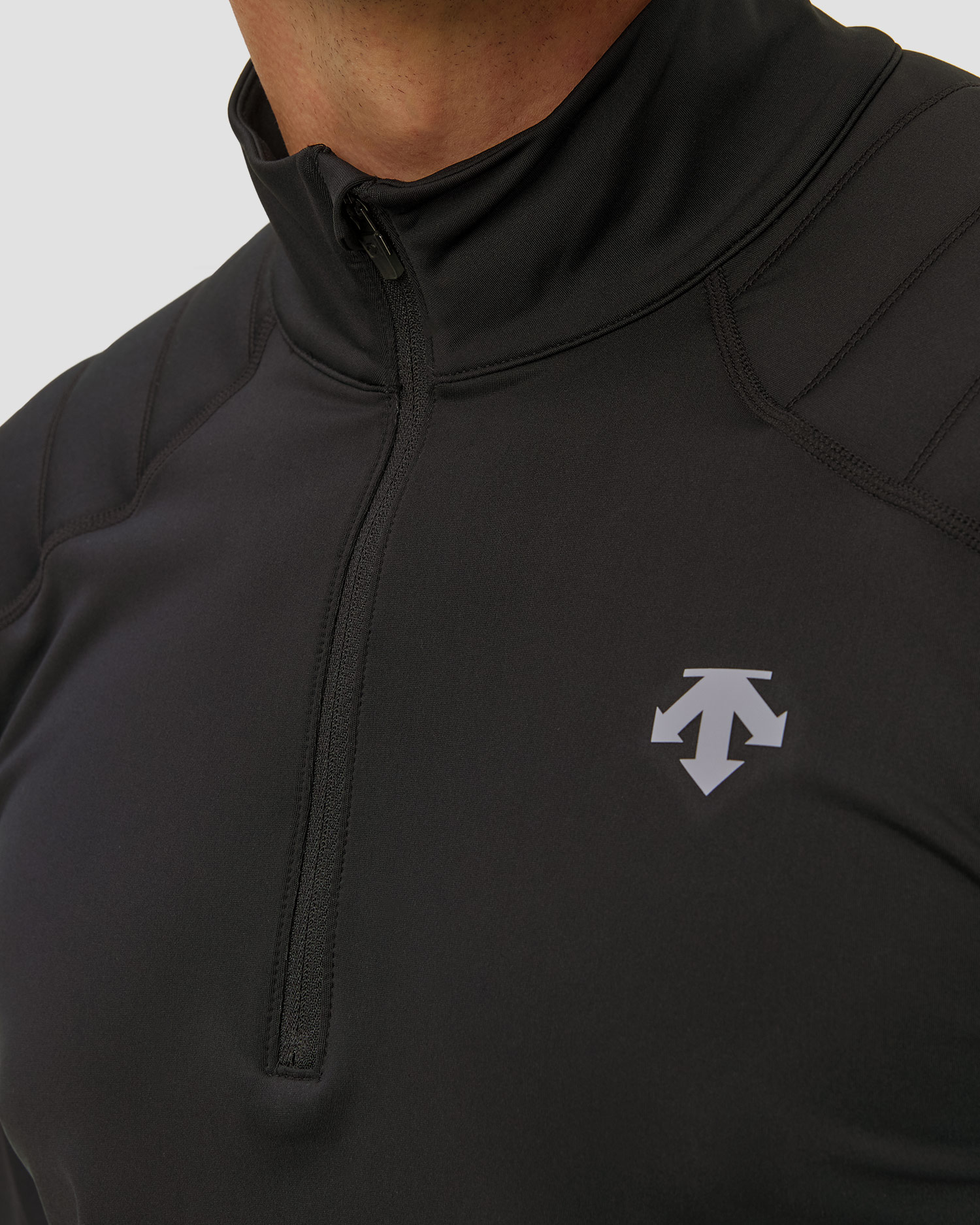 Golf narciarski męski Descente Mens T-Neck czarny
