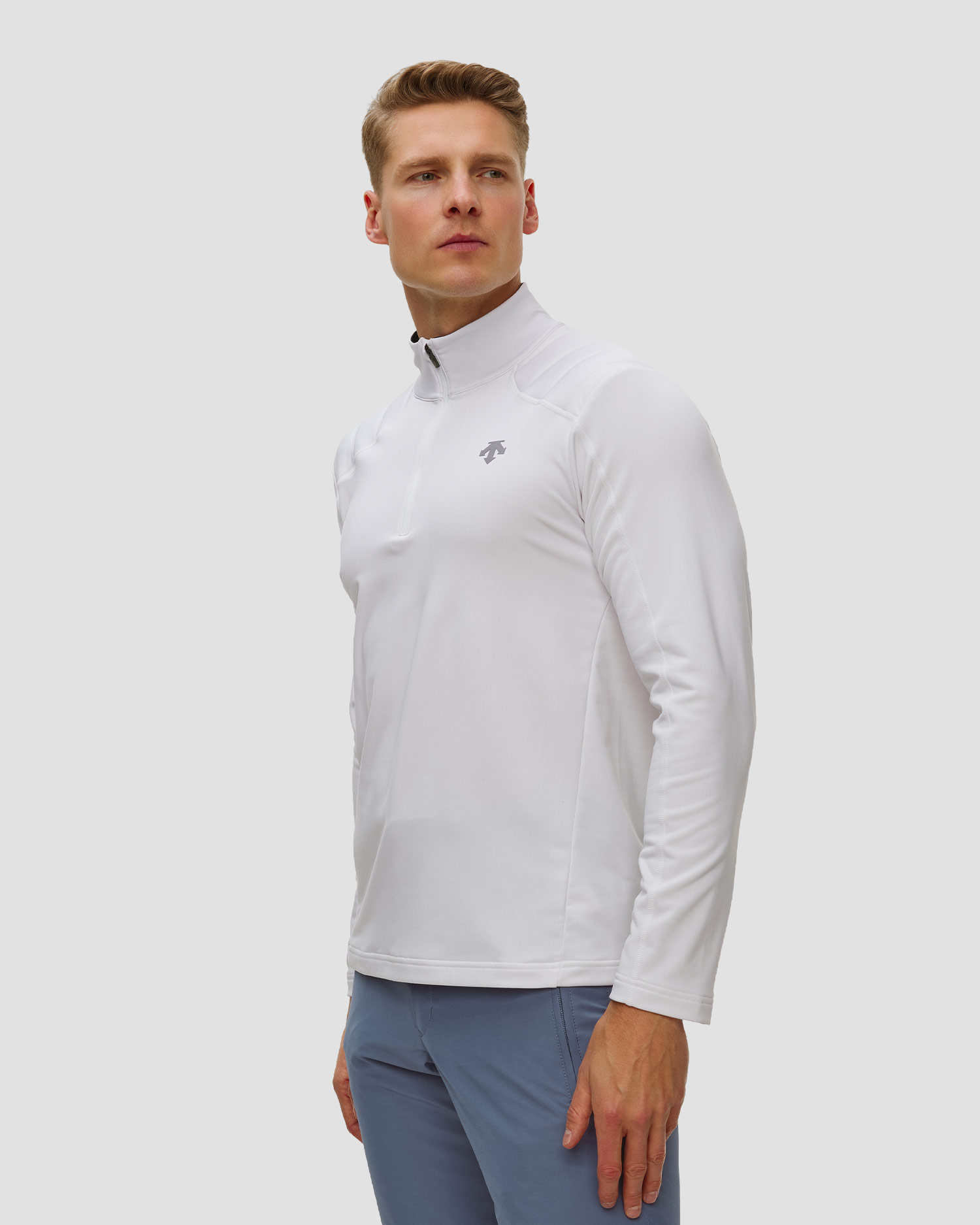 Golf narciarski męski Descente Mens T-Neck biały