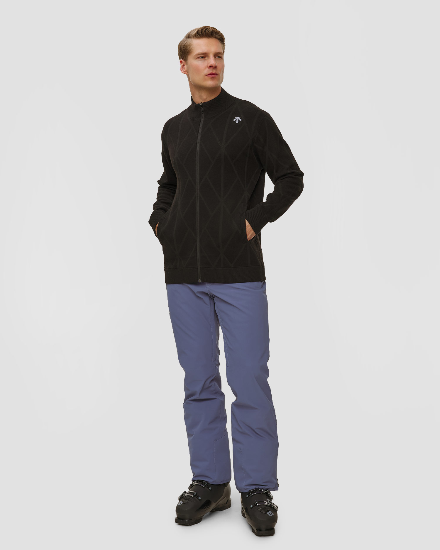 Descente Full Zip Sweater Herrenpullover in Schwarz