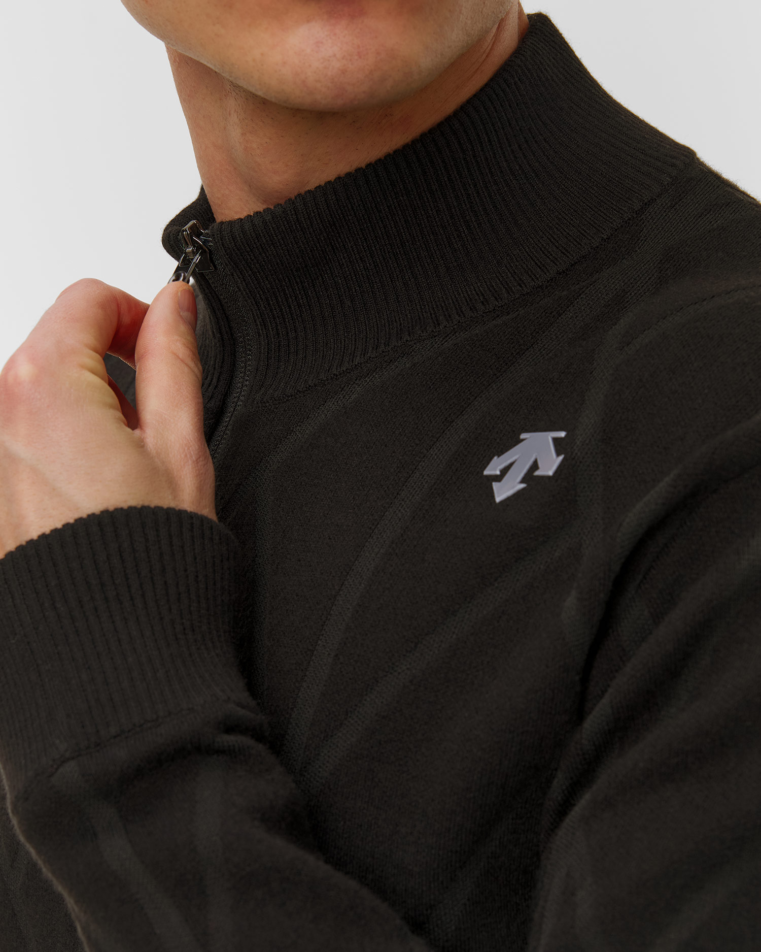 Descente Full Zip Sweater Herrenpullover in Schwarz