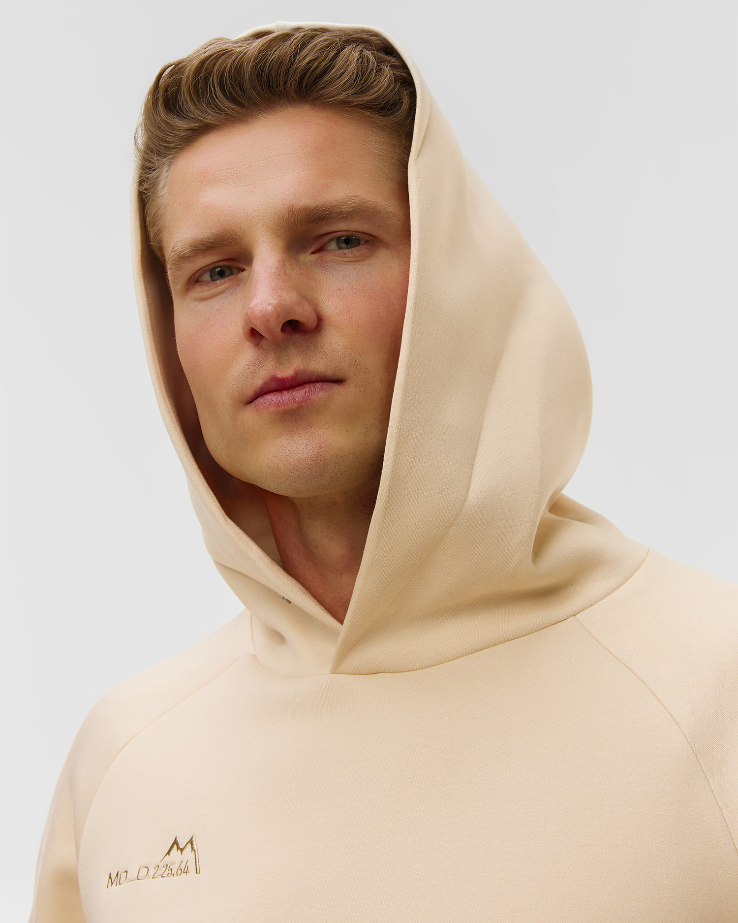 Pánska mikina s kapucňou Descente Marco Sweat Hoodie béžová
