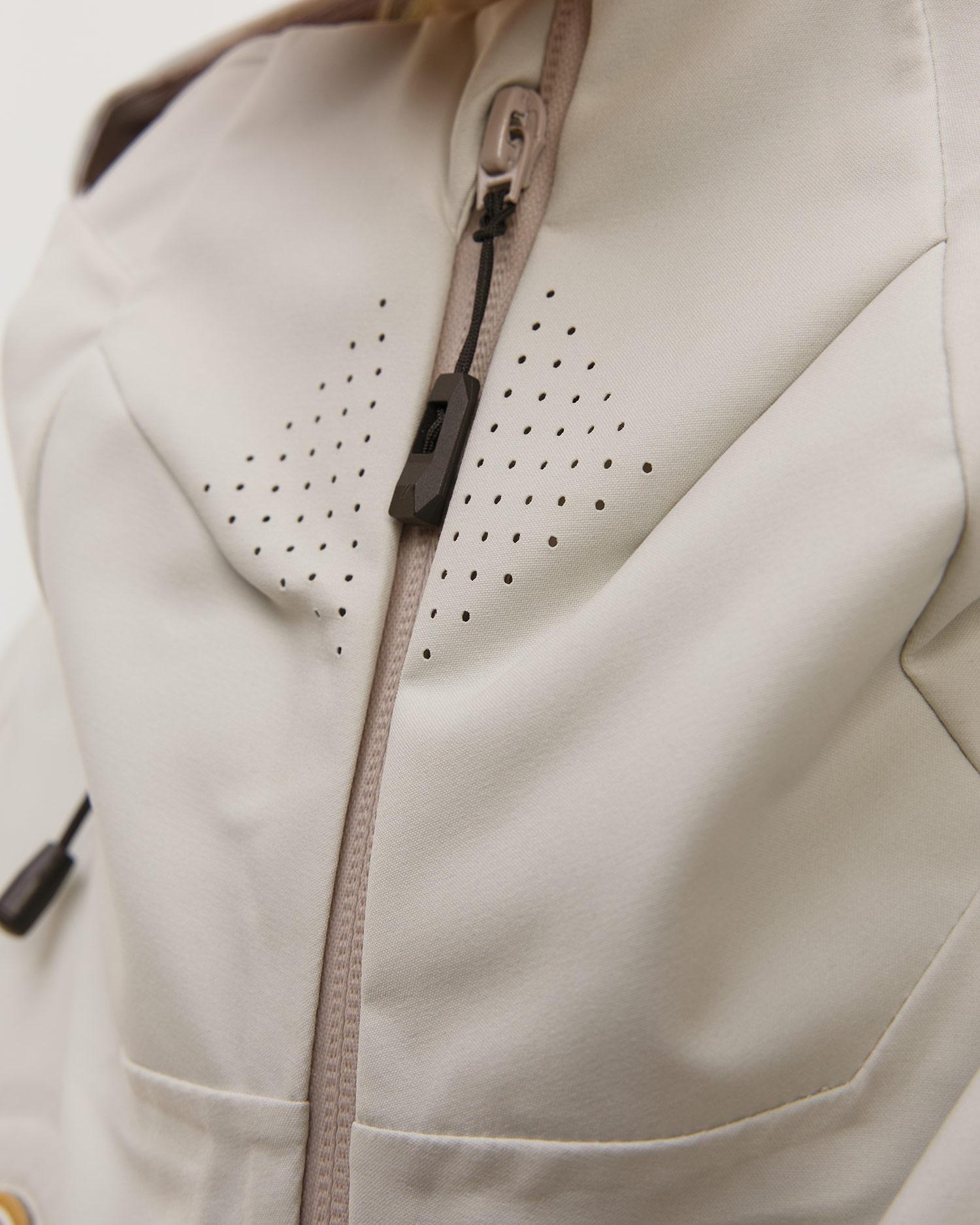 Kurtka narciarska hardsheel damska Descente S.I.O Shell 3L Jacket beżowa