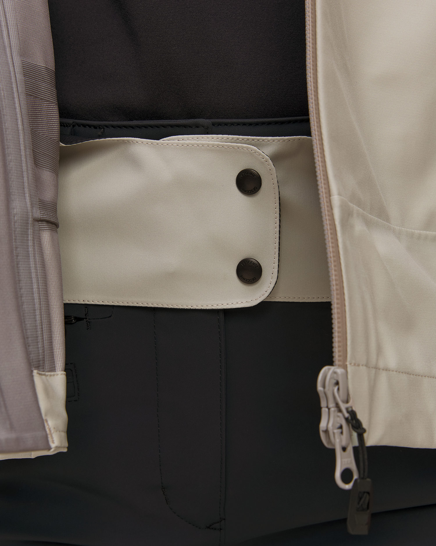 Kurtka narciarska hardsheel damska Descente S.I.O Shell 3L Jacket beżowa