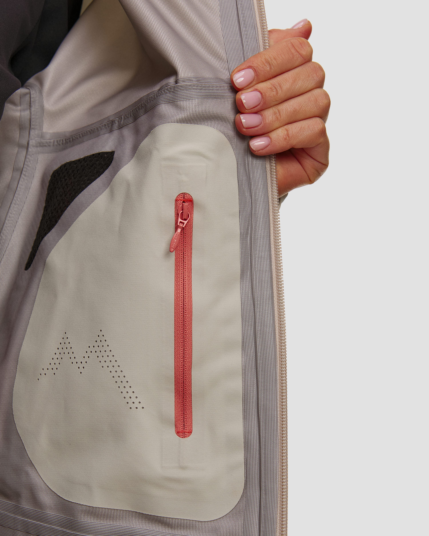 Kurtka narciarska hardsheel damska Descente S.I.O Shell 3L Jacket beżowa