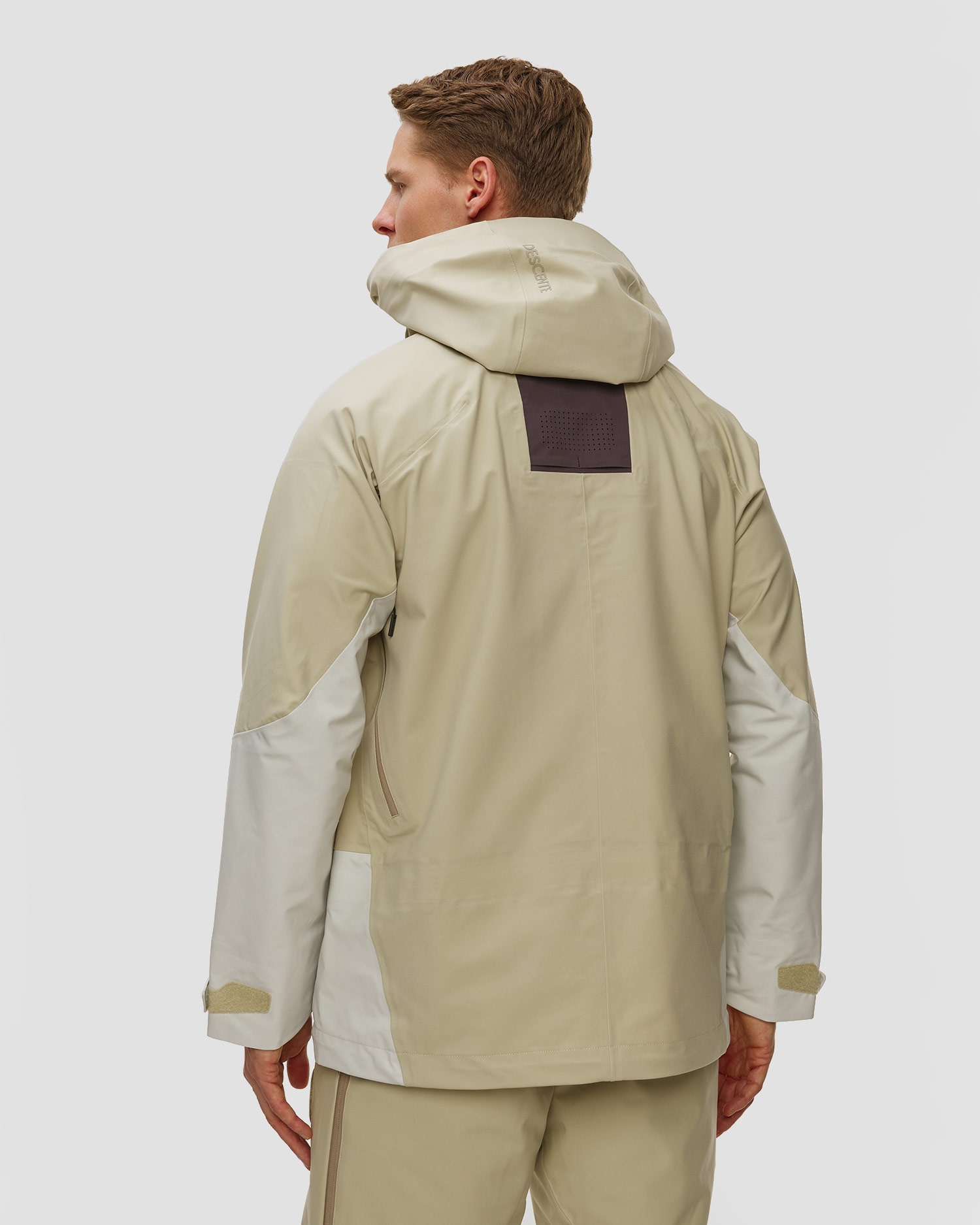 Giacca da sci hardshell da uomo Descente S.I.O Shell 3L Jacket beige