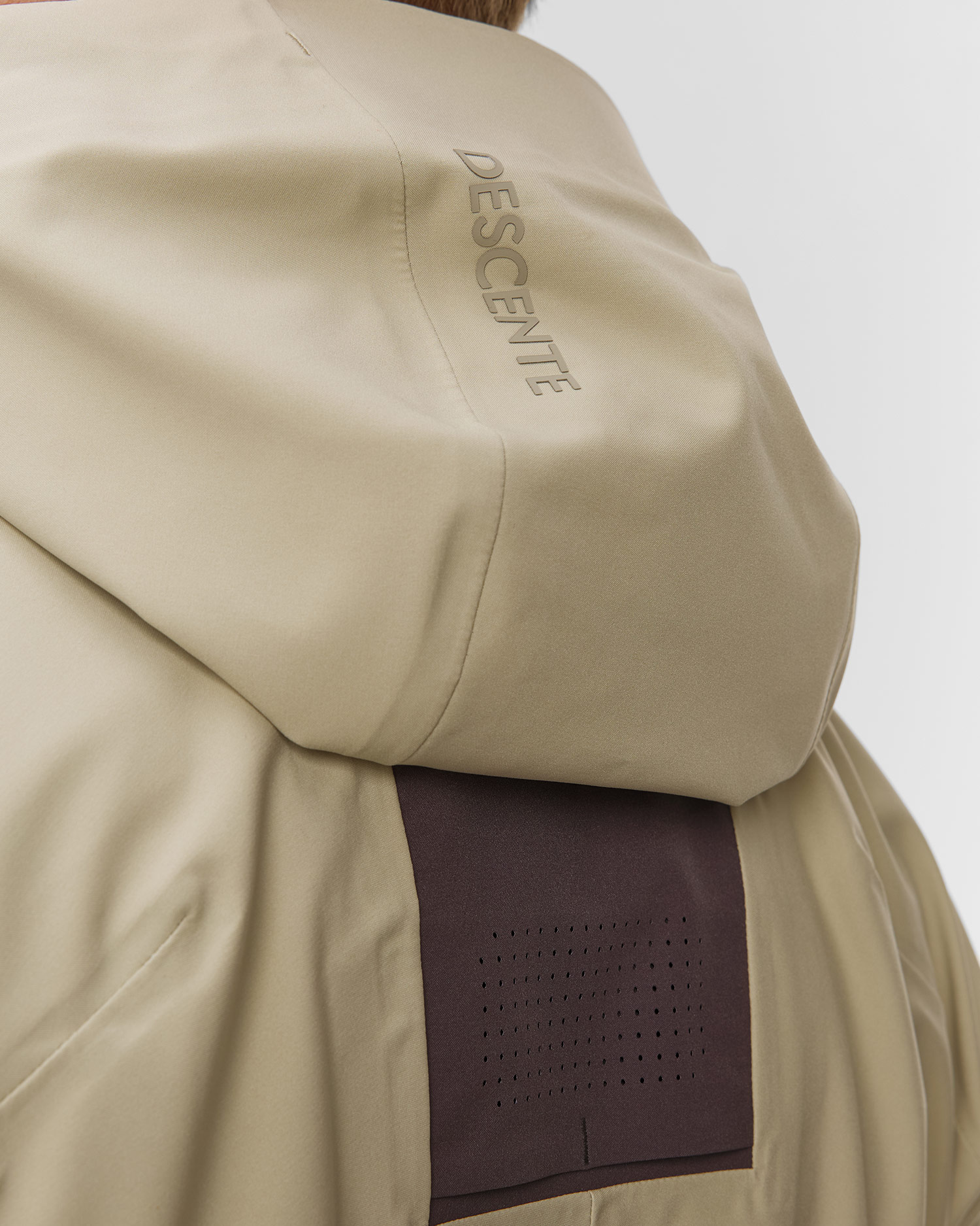 Giacca da sci hardshell da uomo Descente S.I.O Shell 3L Jacket beige