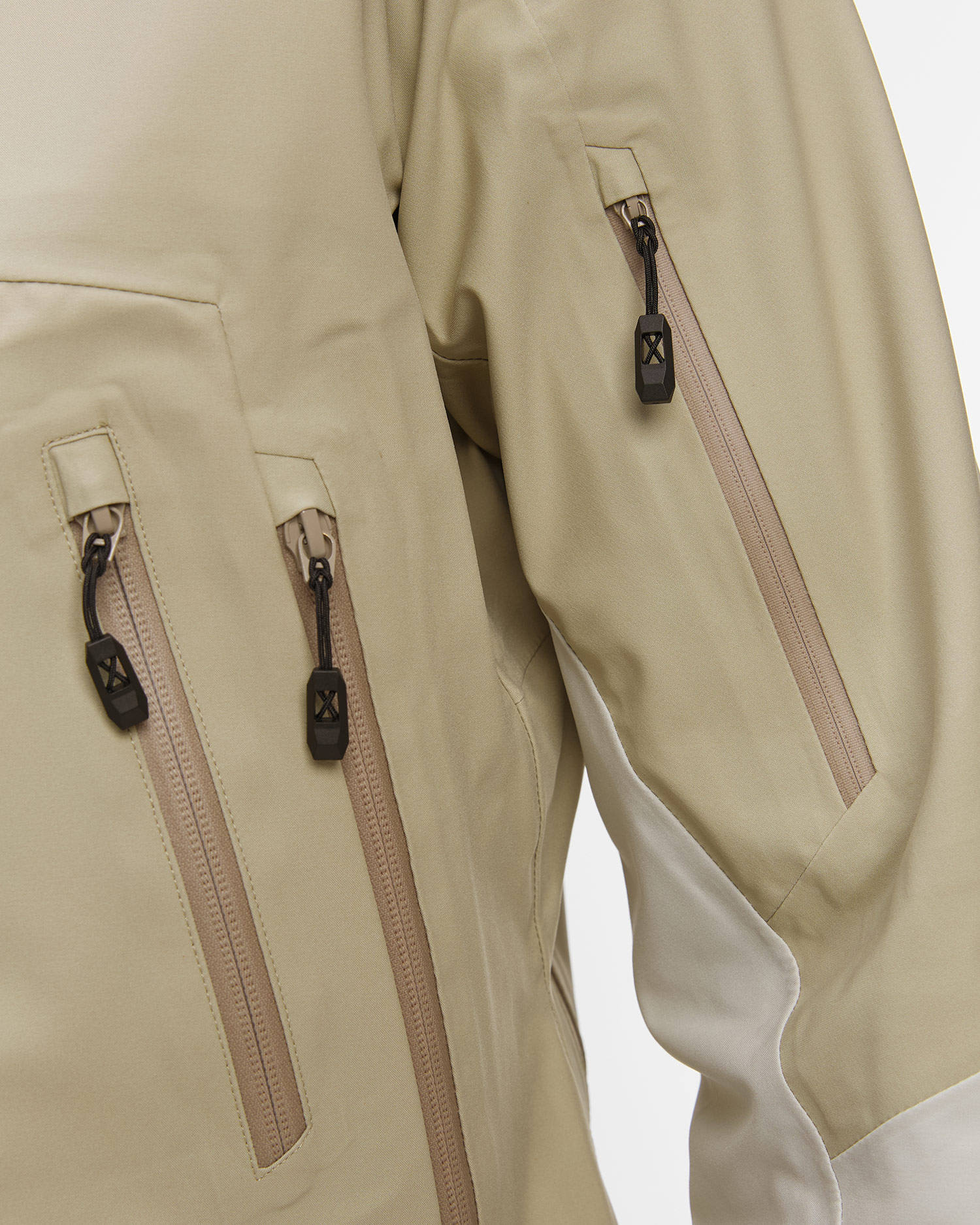 Giacca da sci hardshell da uomo Descente S.I.O Shell 3L Jacket beige