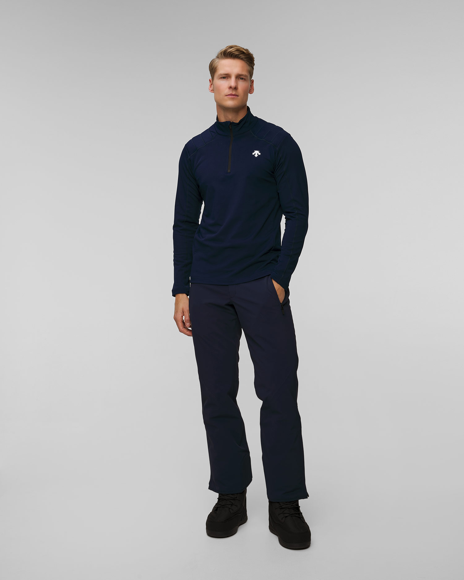 Descente Shoulder Trim Herren-Rollkragenpullover mit halbem Reißverschluss