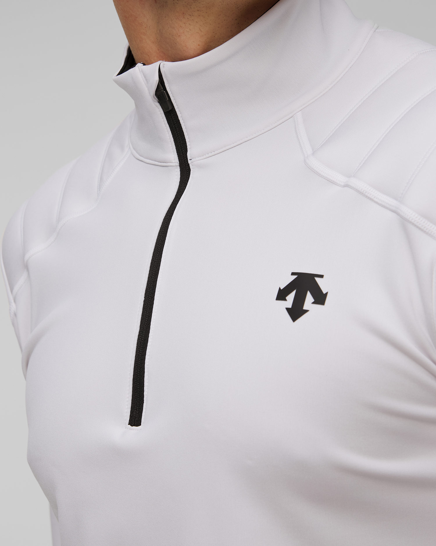 Descente Shoulder Trim Herren-Rollkragenpullover mit halbem Reißverschluss
