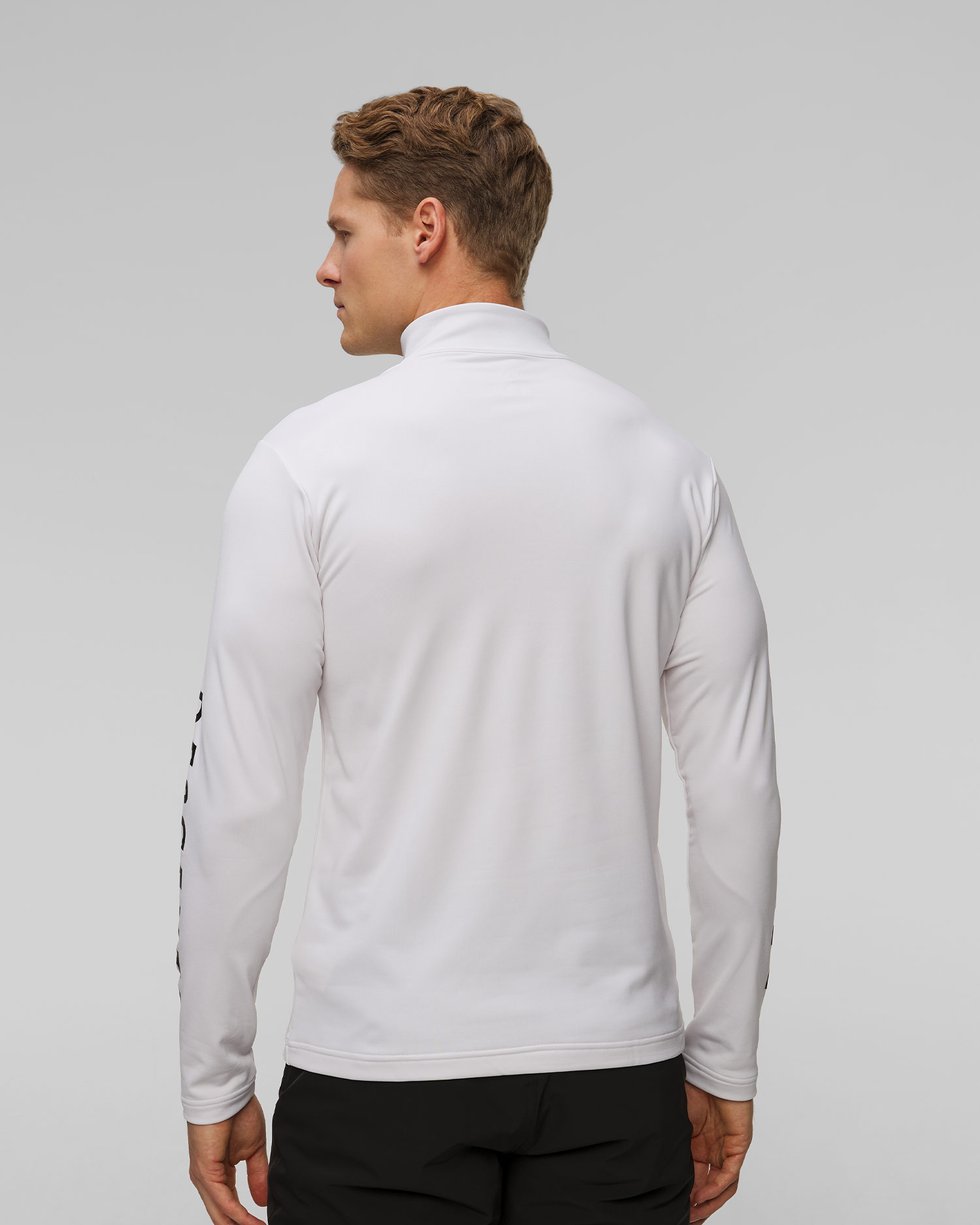 Descente Sleeve Logo Herren-Rollkragenpullover mit Reißverschluss