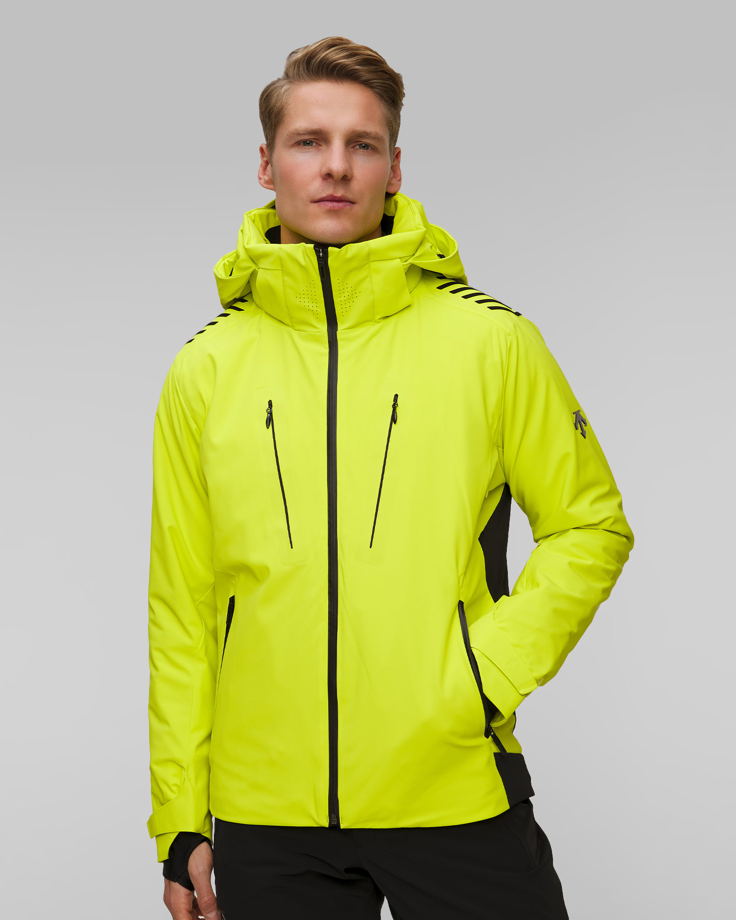 Insulated men's jacket Descente Finder, Color/Pattern: Żółty