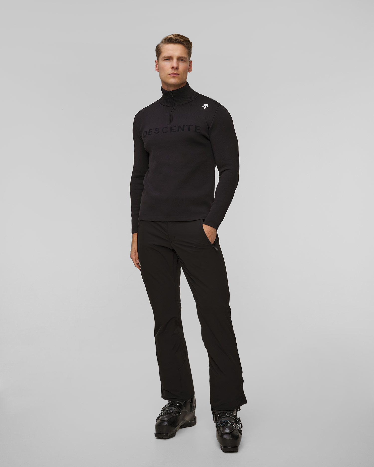 Men’ssweatshirt with a half-zip Descente