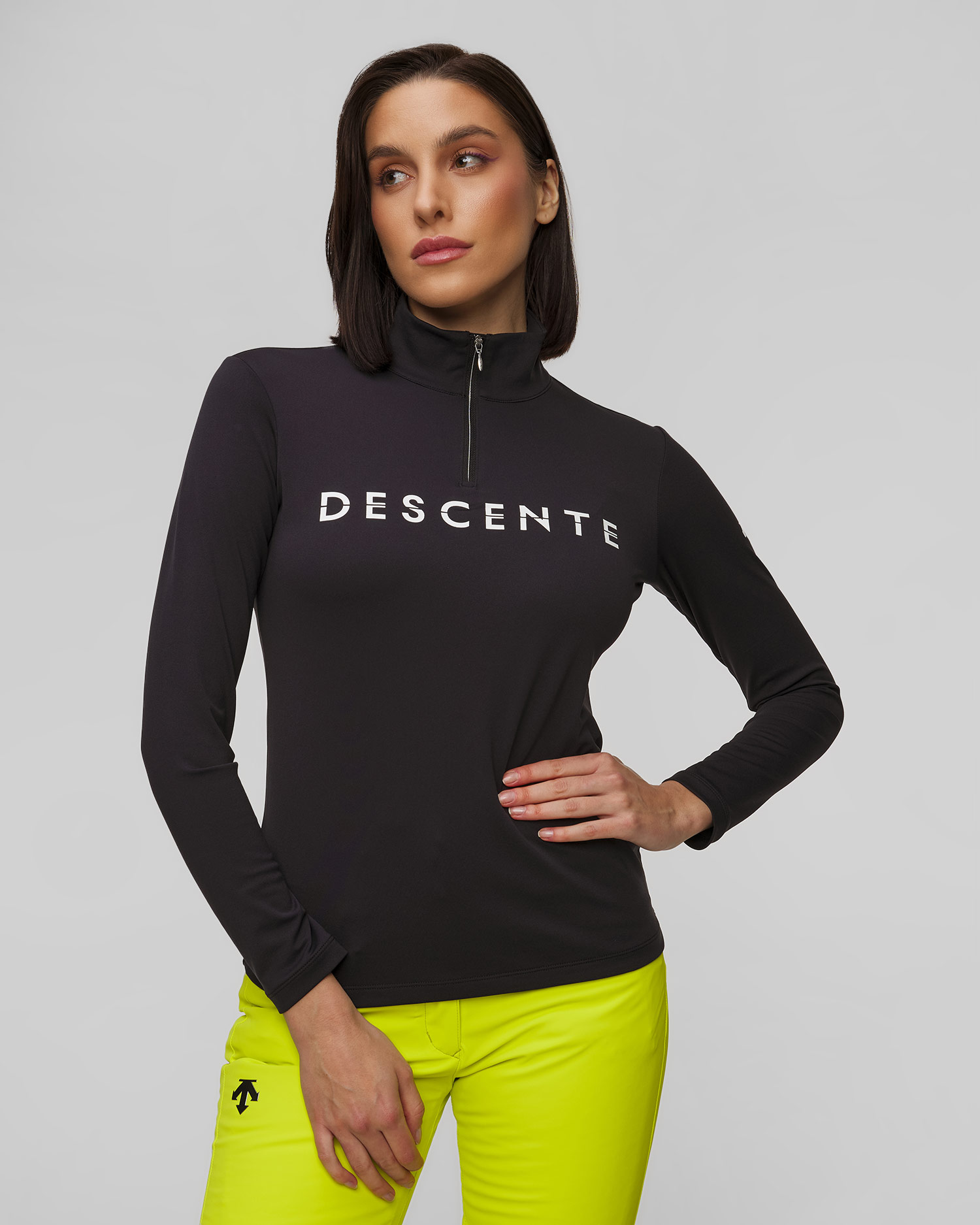 Col roulé de ski pour femmes Descente Chest Logo
