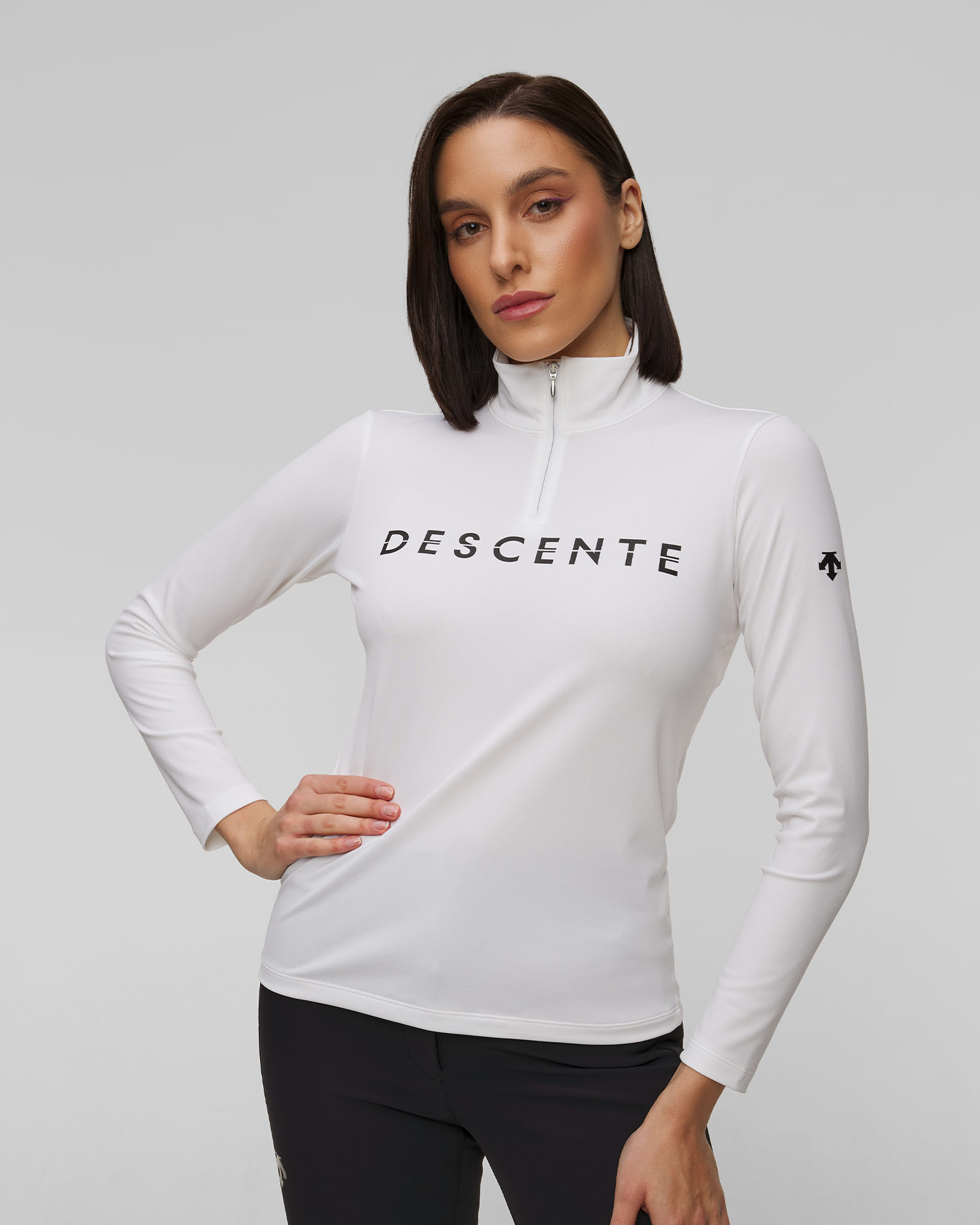 Descente Chest Logo Ski-Rollkragenpullover für Damen