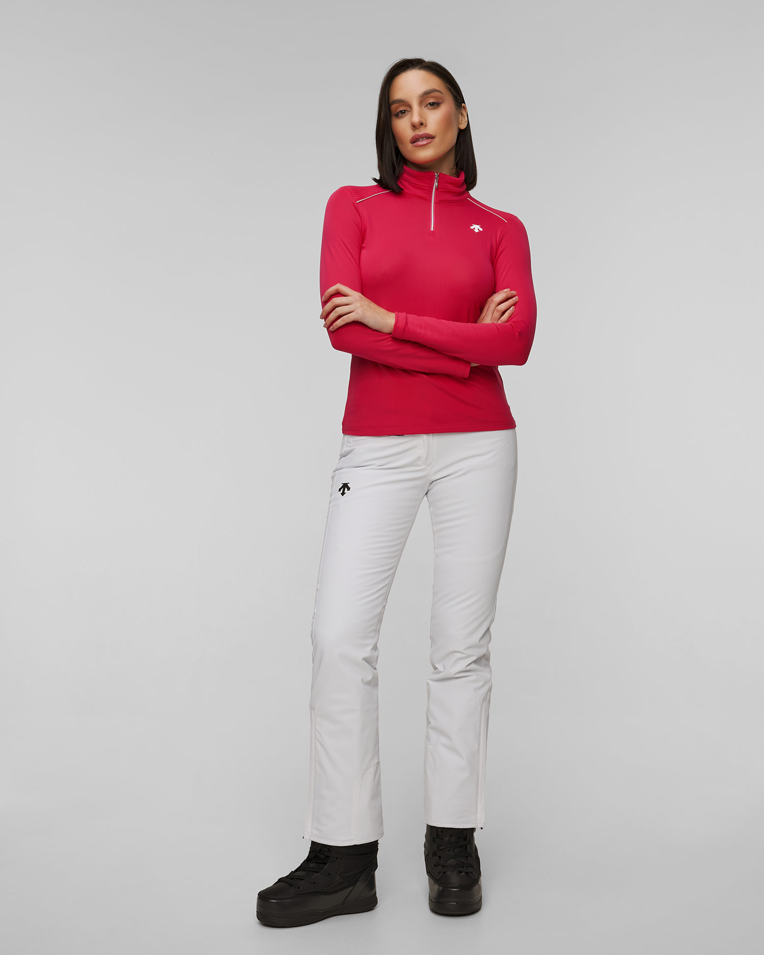 Descente Shoulder Trim amen-Rollkragenpullover mit Reißverschluss