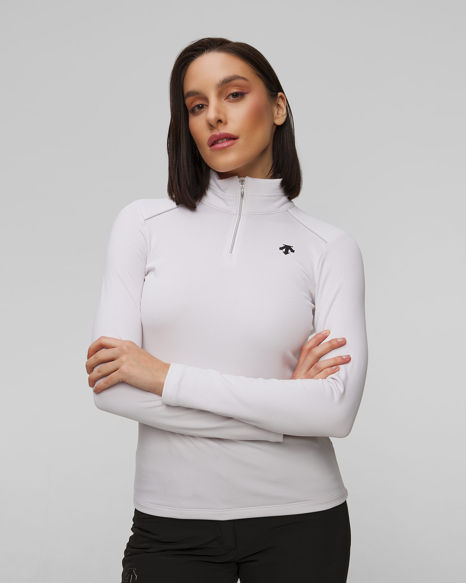 Descente Shoulder Trim amen-Rollkragenpullover mit Reißverschluss