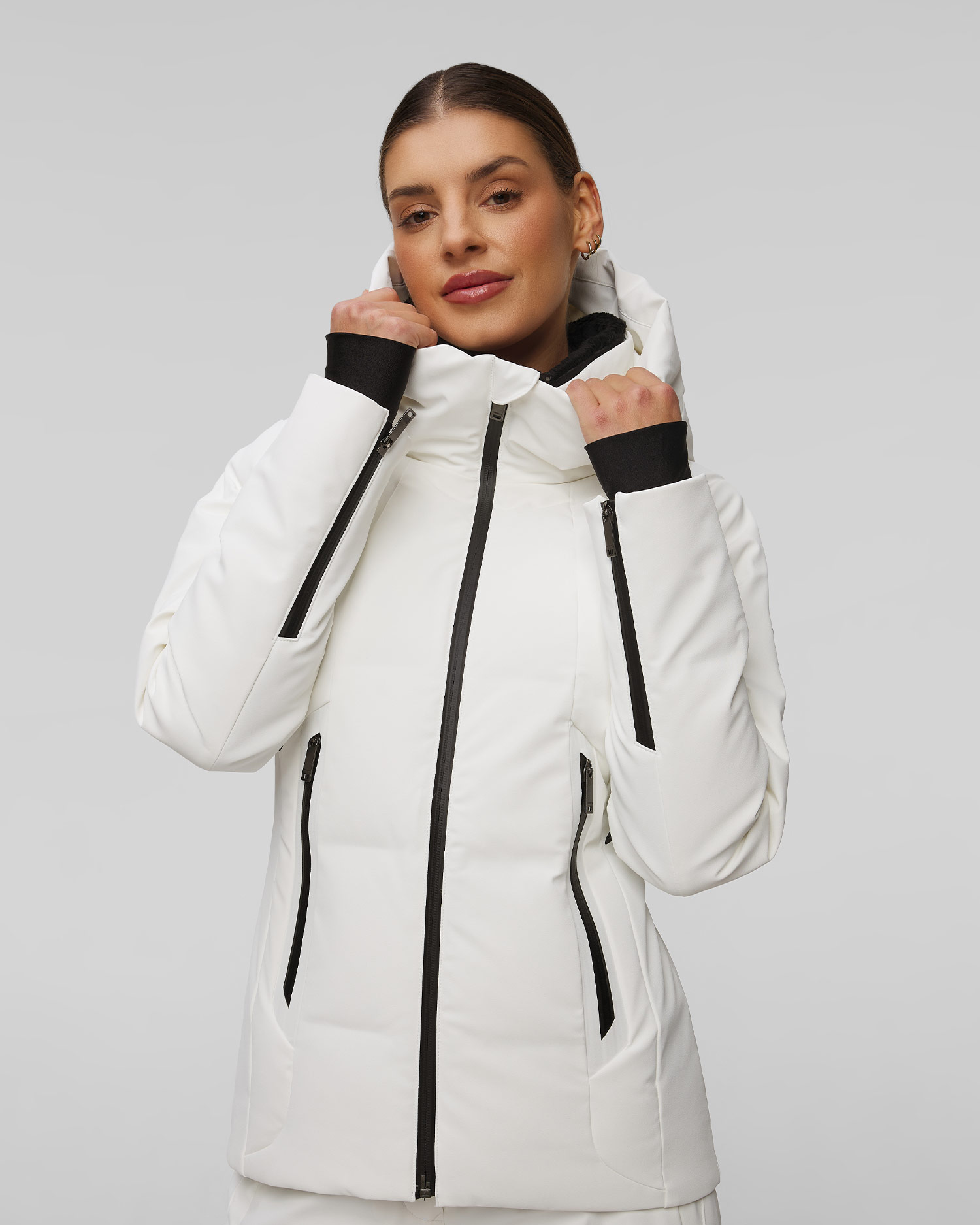 Veste de ski en duvet pour femmes Descente Welded Down Off White