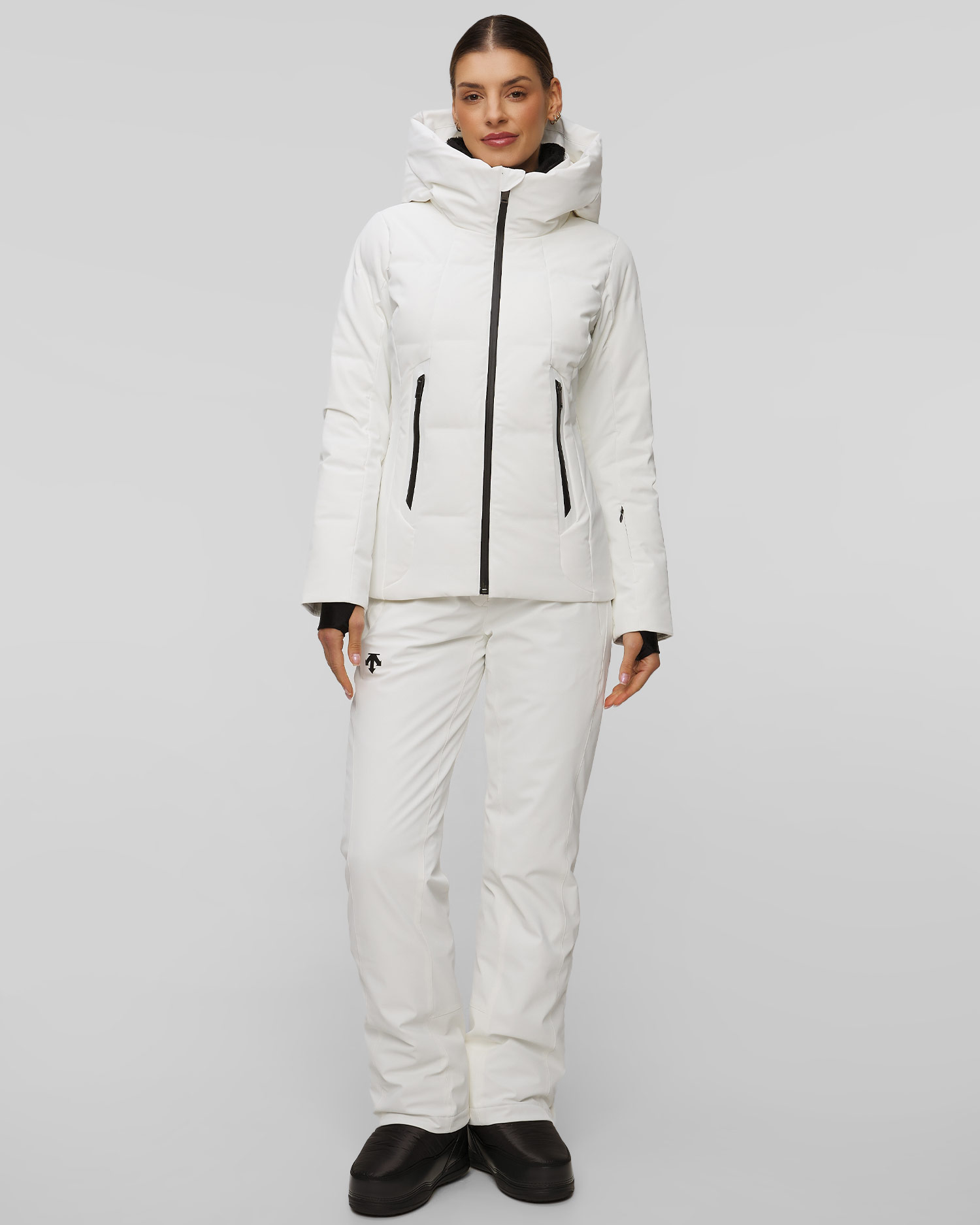 Veste de ski en duvet pour femmes Descente Welded Down Off White