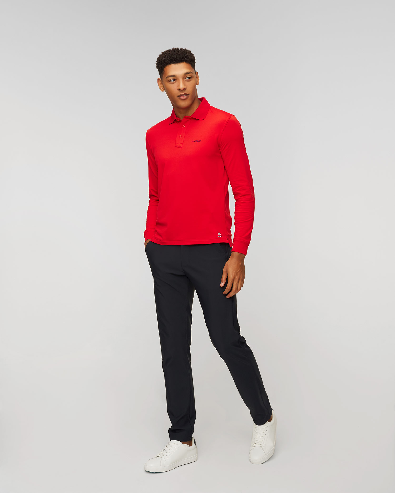 Men's polo with long sleeves Chervo Anguy