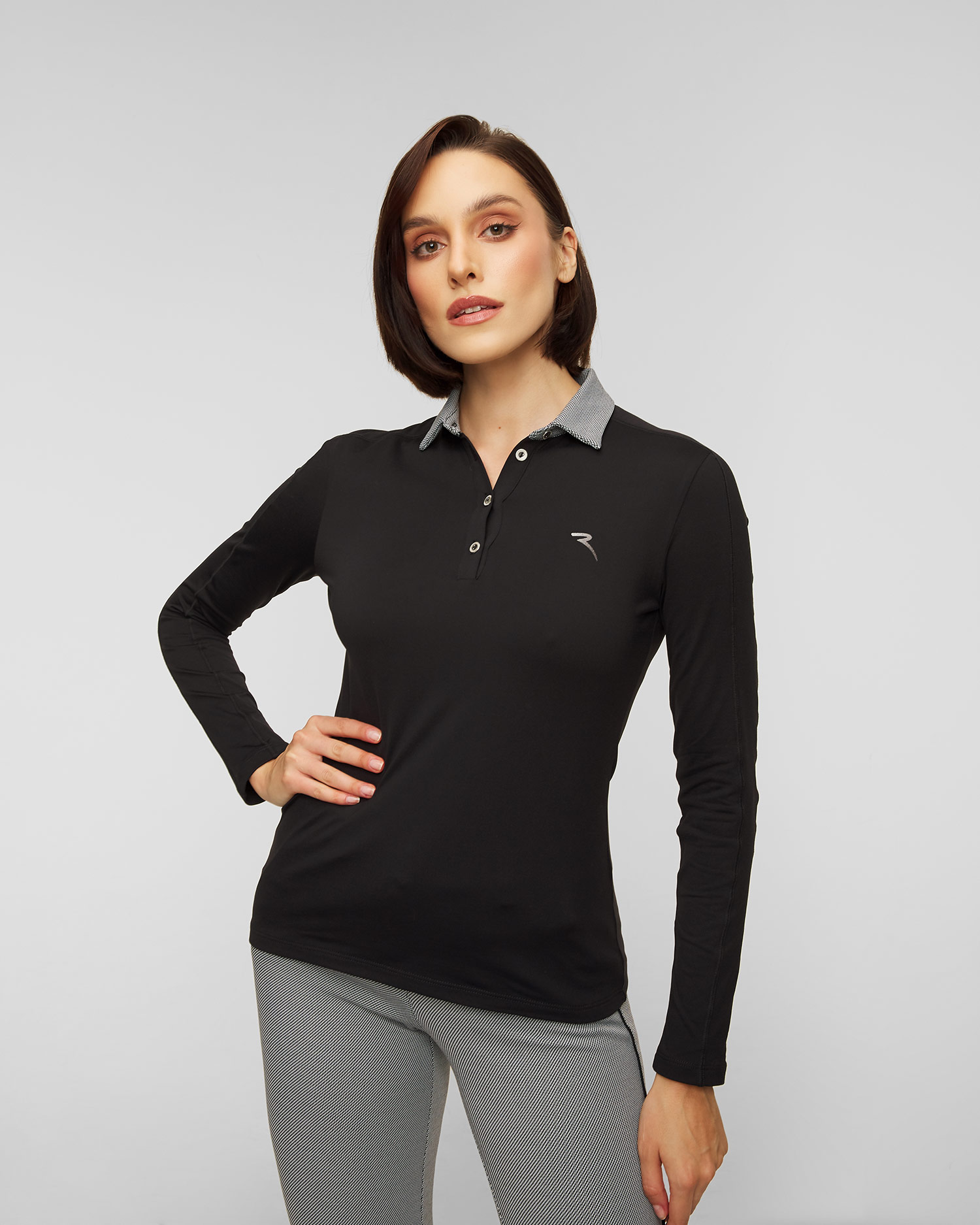 Women's polo with long sleeves Chervo Avendo