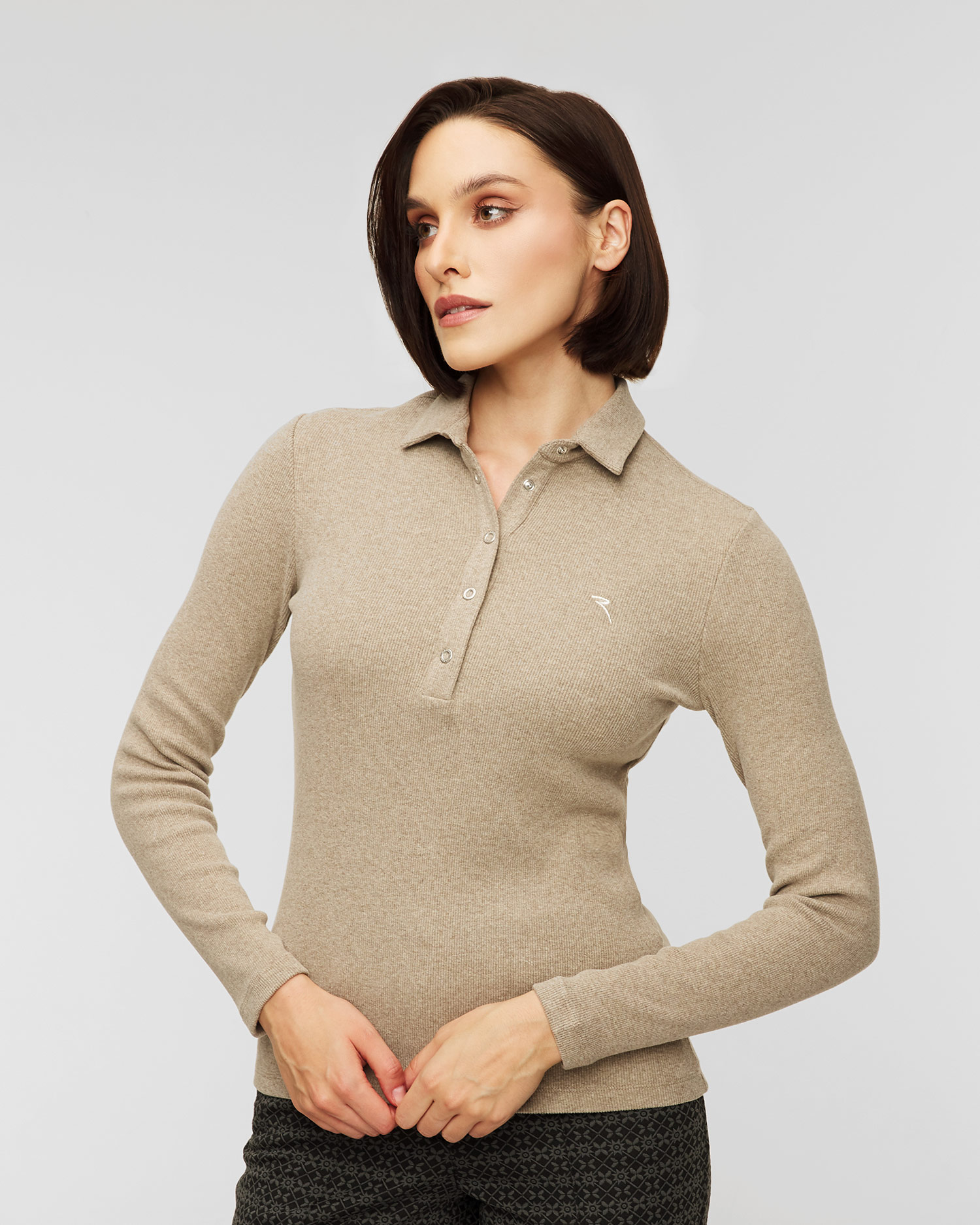 Women's polo with long sleeves Chervo Avene