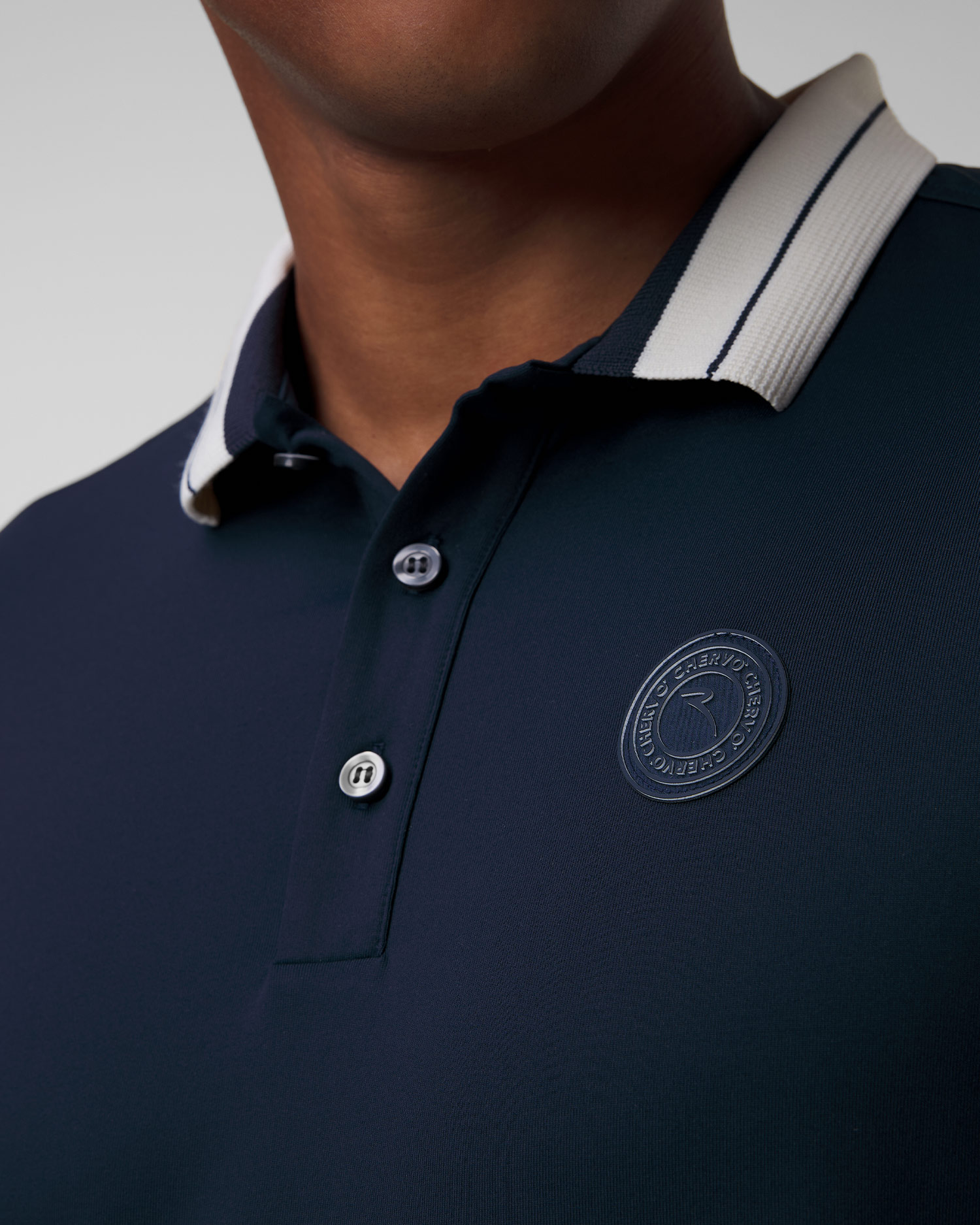 Men's long-sleeved polo Chervo Affranto