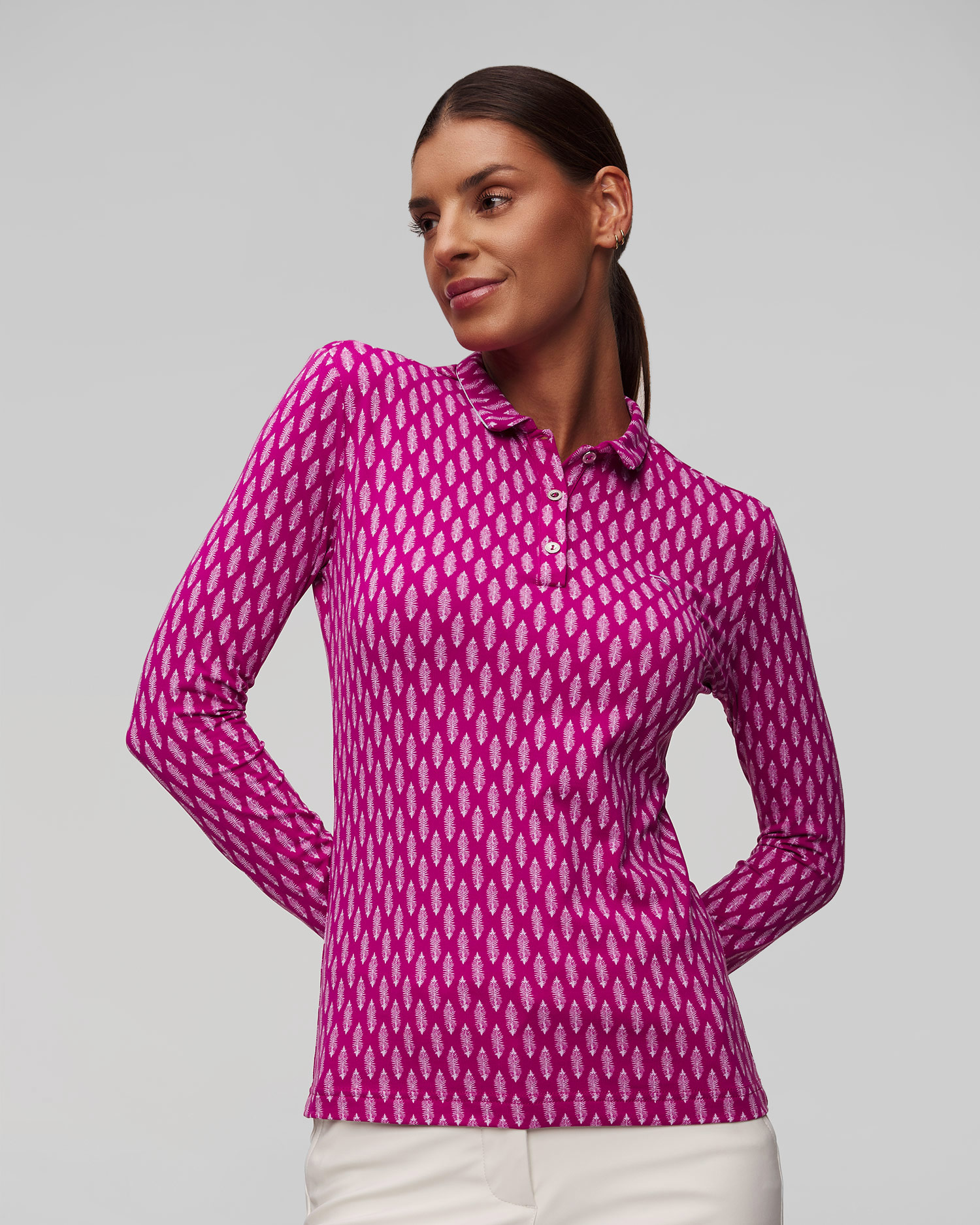 Women's long sleeve polo Chervo Affare