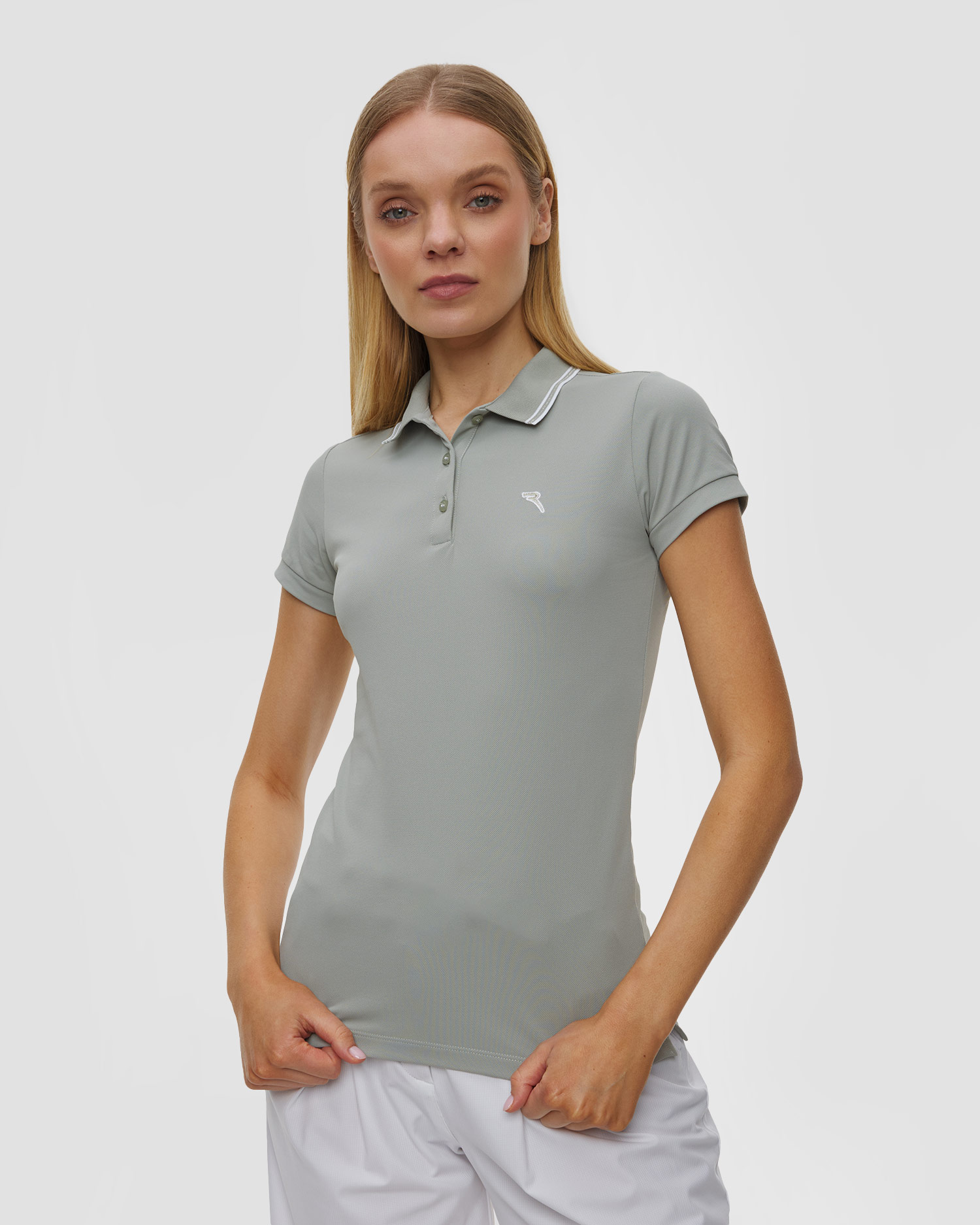 Women's polo shirt Chervo Altalena, Color/Pattern: Szary