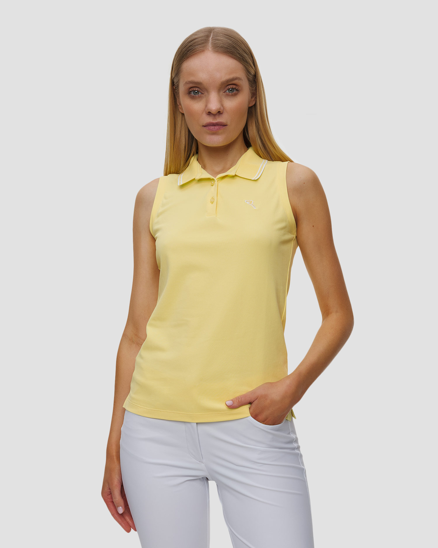 Chervo Amaca Damen-Poloshirt, Farbe/Muster: Żółty