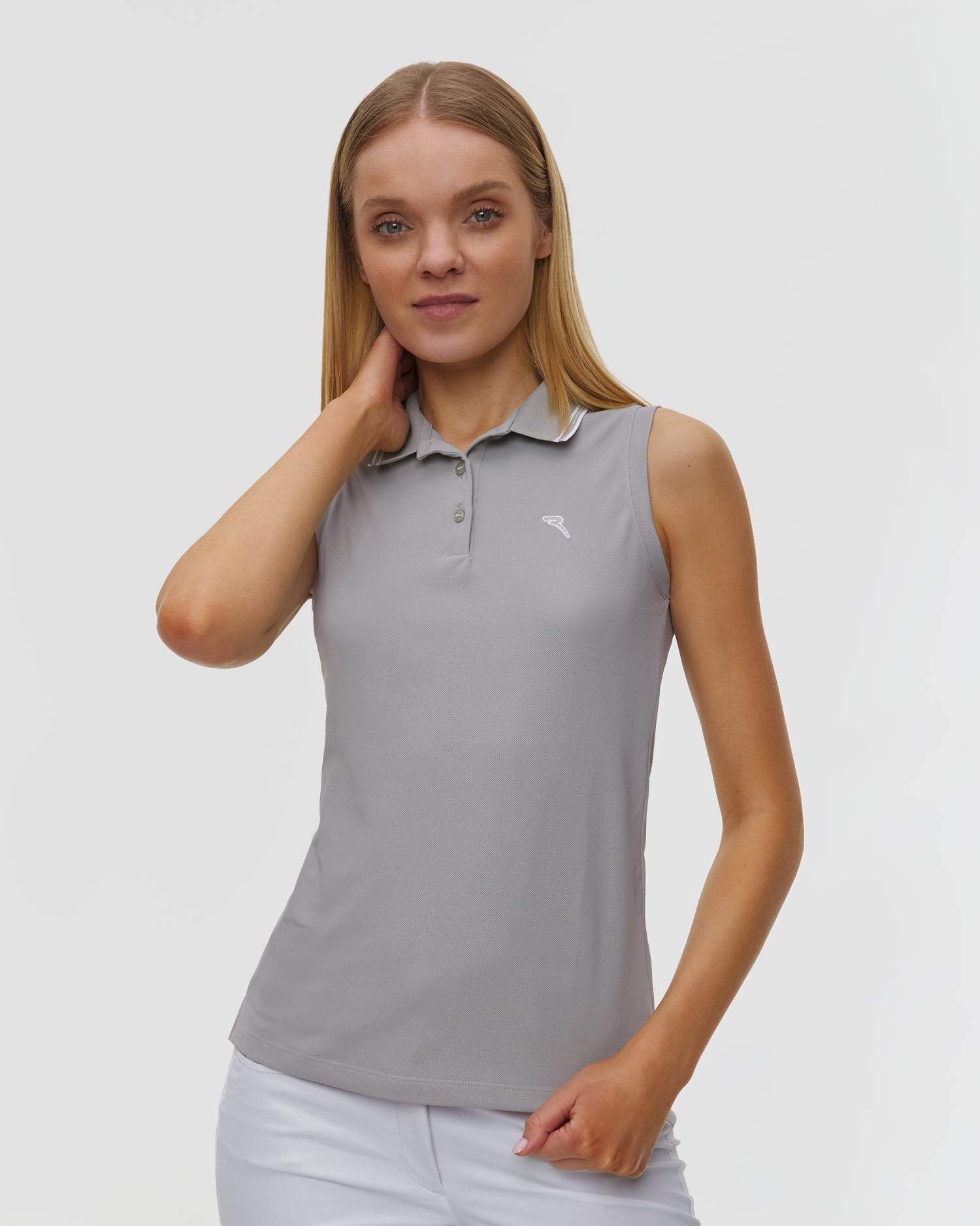 Chervo Amaca Damen-Poloshirt, Farbe/Muster: Szary