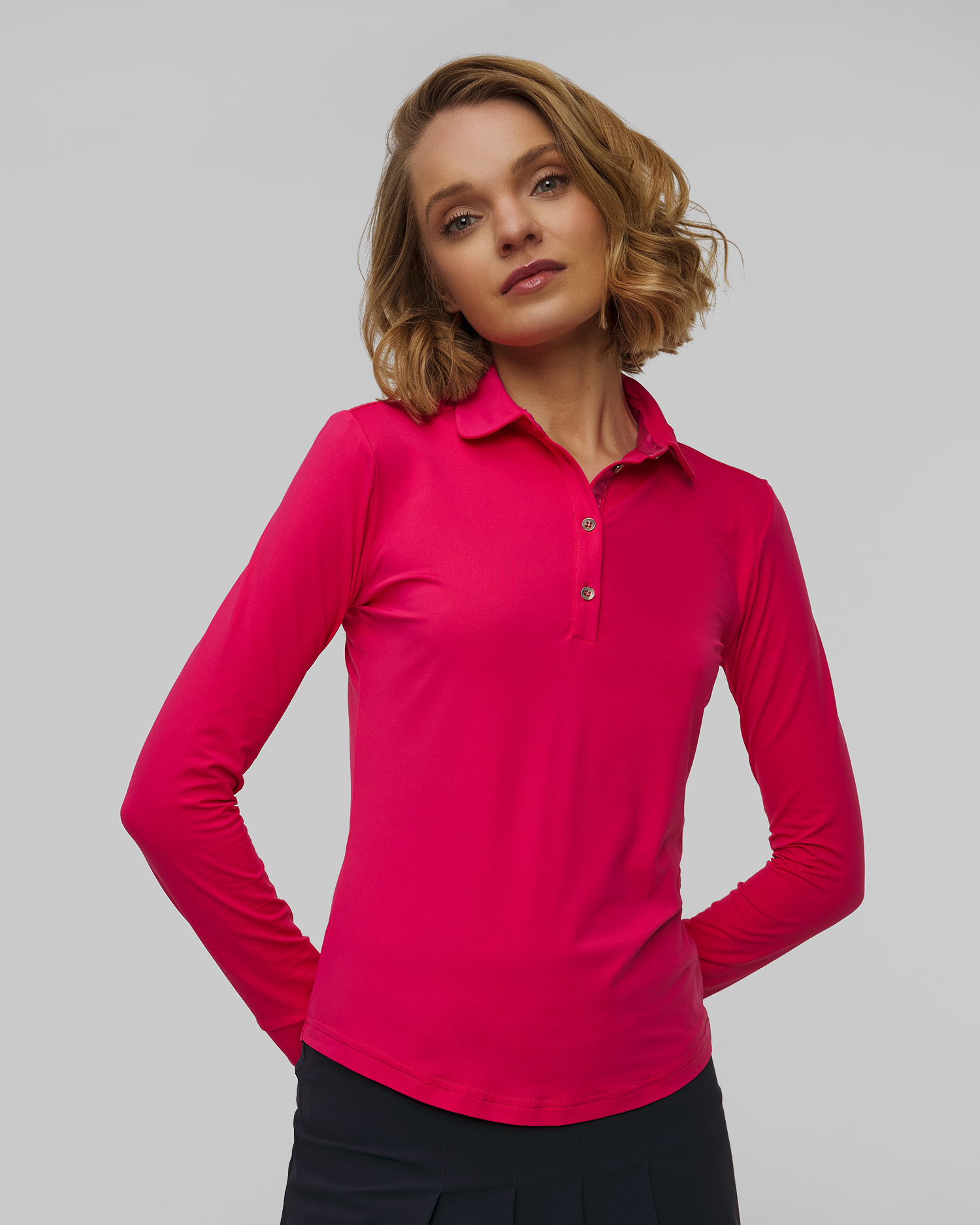 Chervo Annuario Langarm-Poloshirt für Damen