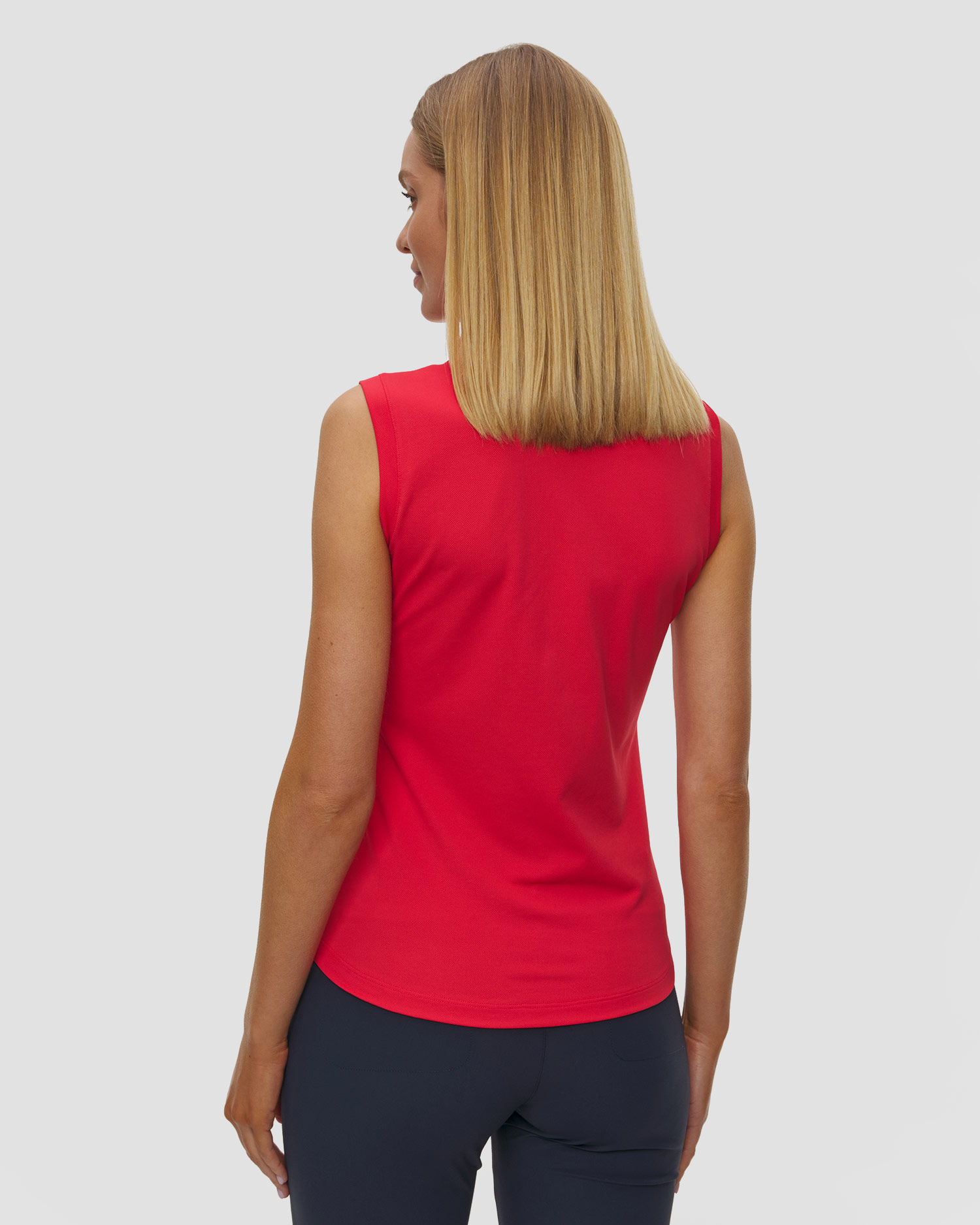 Women's red polo Chervo Arenata